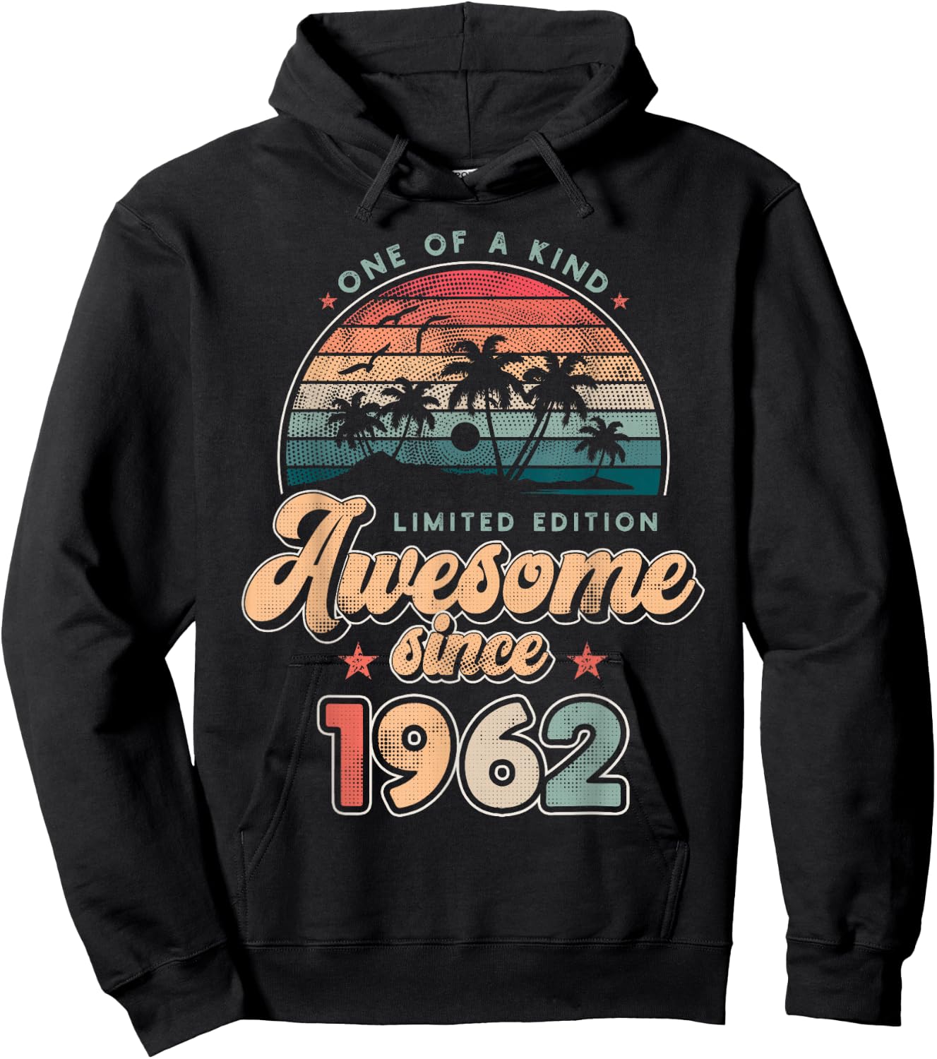 Awesome Since 1962 Palmiers 64e Anniversaire Hoodie - Hoodie | Black