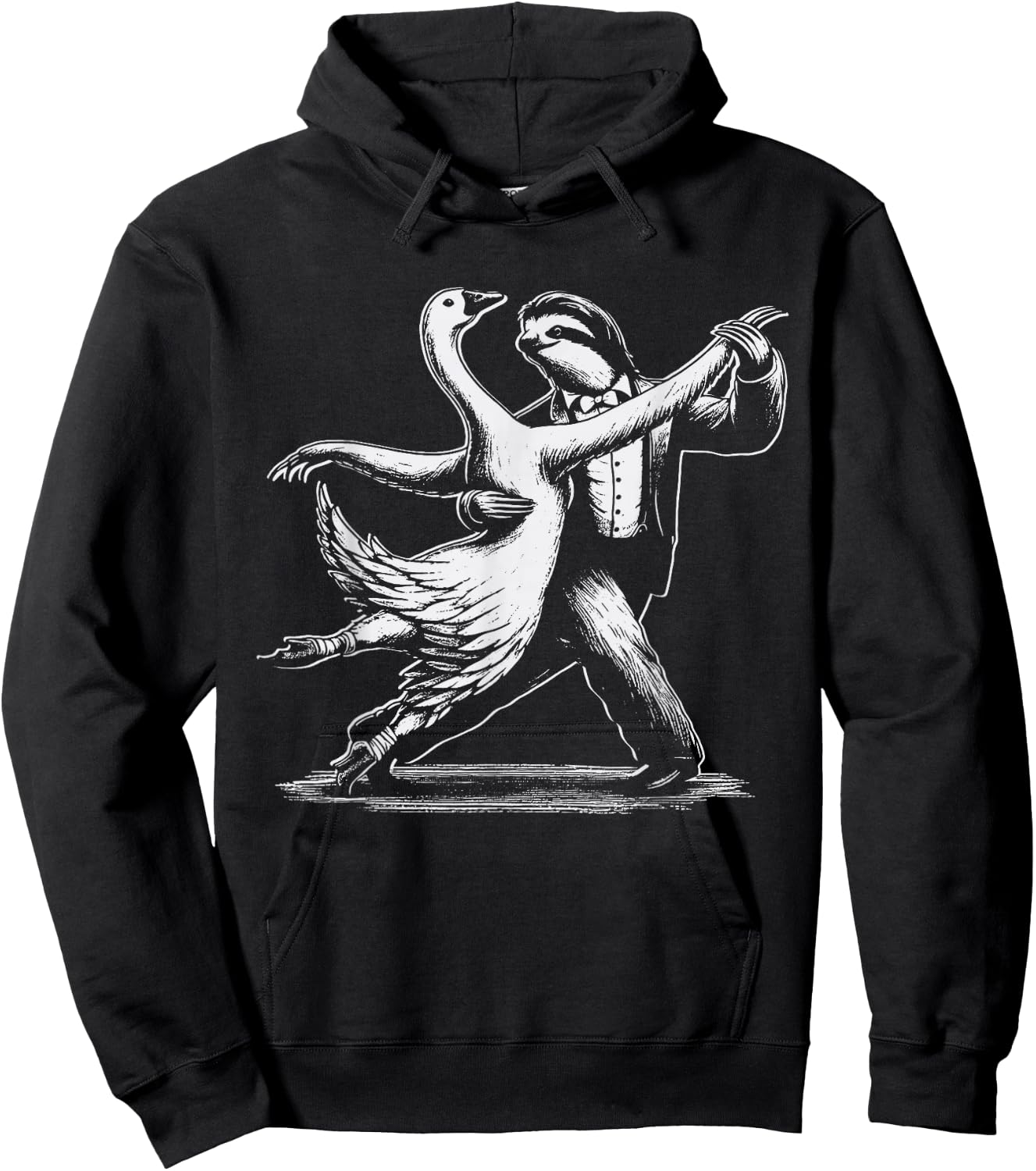 Cute Sloth and Goose Tango Dancing Dancer Gift Men Women Kid Hoodie - Hoodie | Black