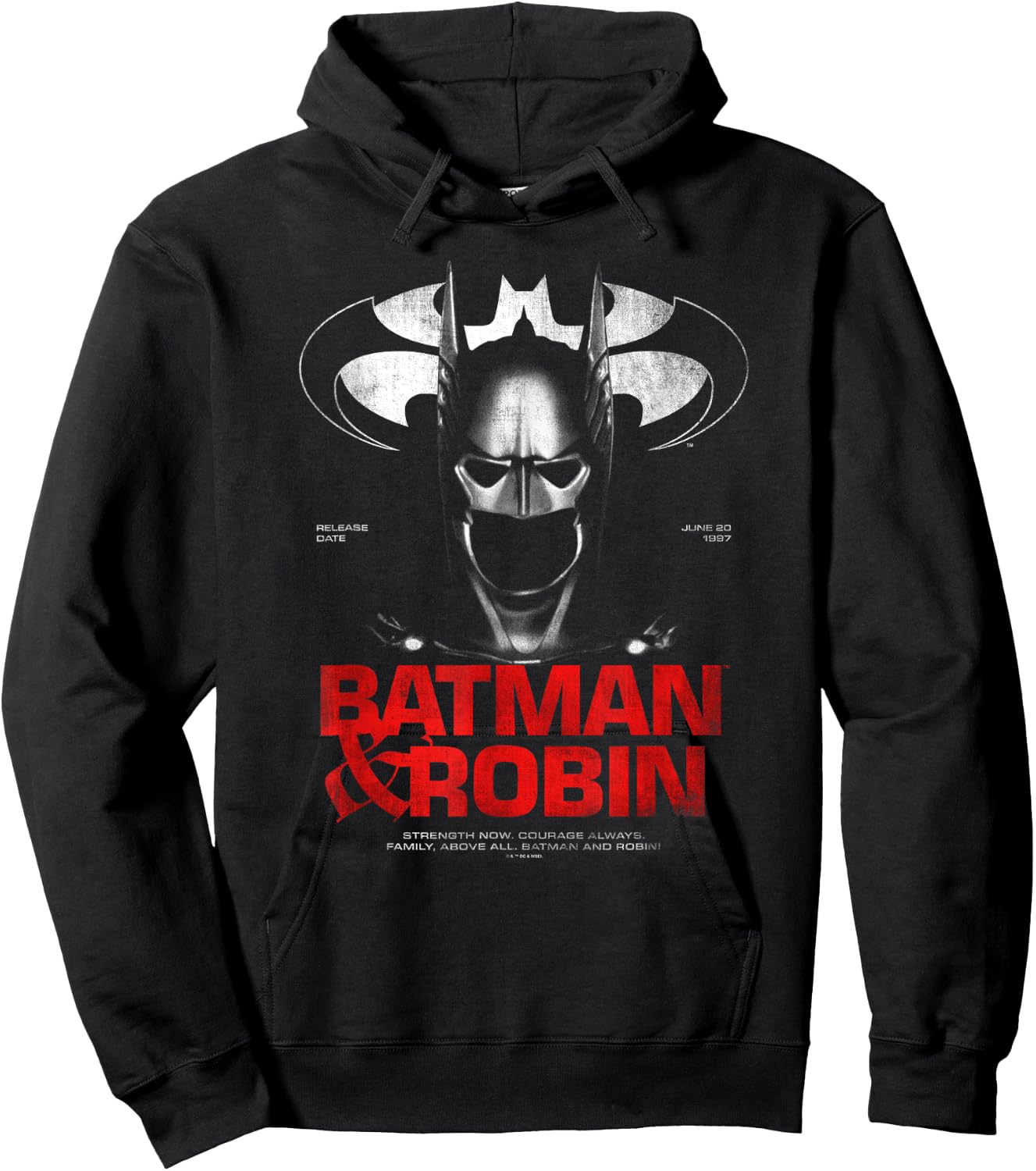 Batman and Robin Cowl 85th Anniversary Hoodie - Hoodie | Black