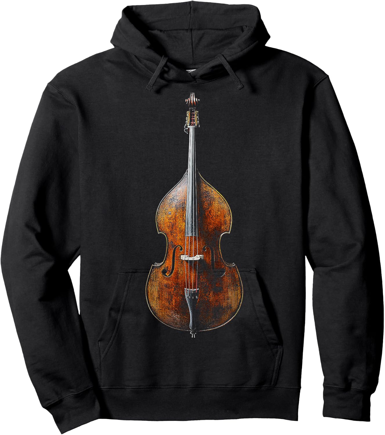 Double Bass Music Instrument Graphic Art Double Bass Hoodie - Hoodie | Black
