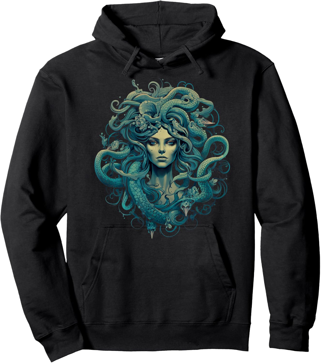 Medusa Greek Mythology Antique Dark Retro Design Halloween , black Hoodie - Hoodie | Black
