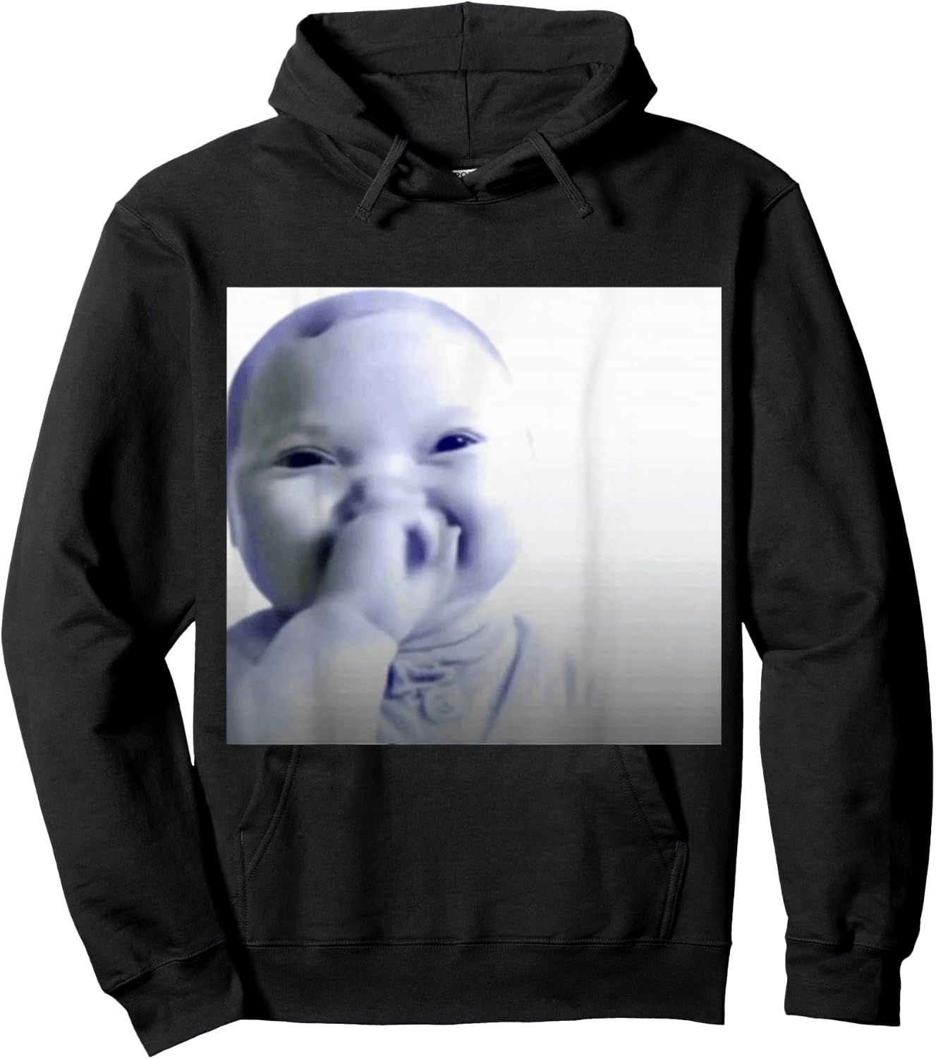 AI Baby Laughing Meme Say You Swear Baby Funny AI Baby Hoodie - Hoodie | Black