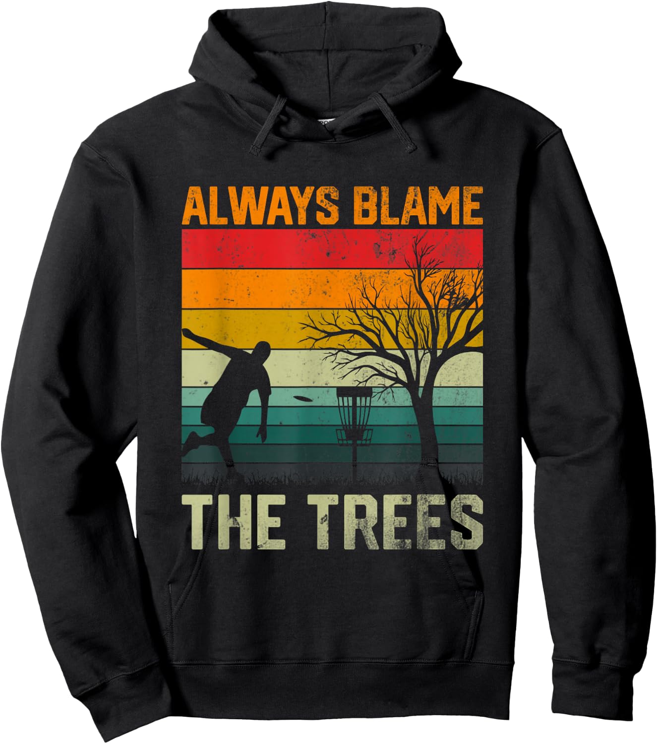 Always Blame The Trees Retro-Frisbee-Discgolf Hoodie - Hoodie | Black