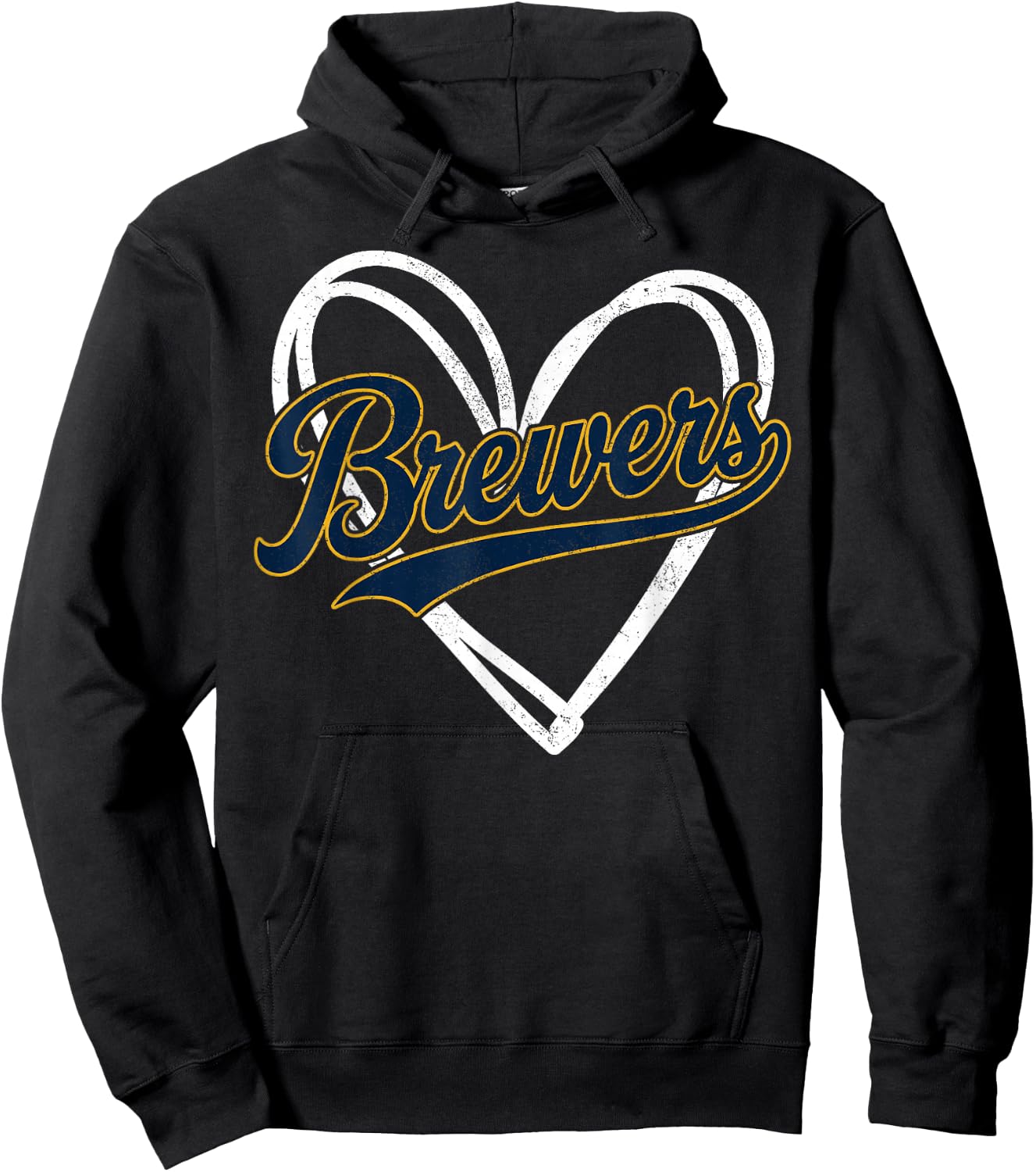 Vintage Brewers Retro Classic Heart Gifts Women Kids Hoodie - Hoodie | Black
