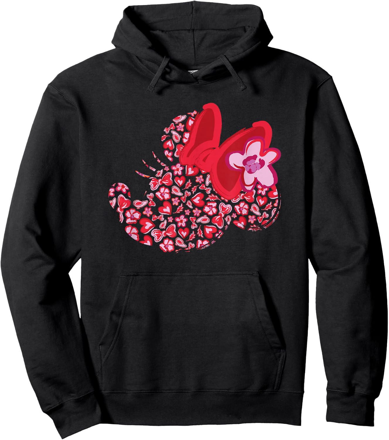 Disney Minnie Mouse Breast Cancer Awareness Silhouette Hoodie - Hoodie | Black