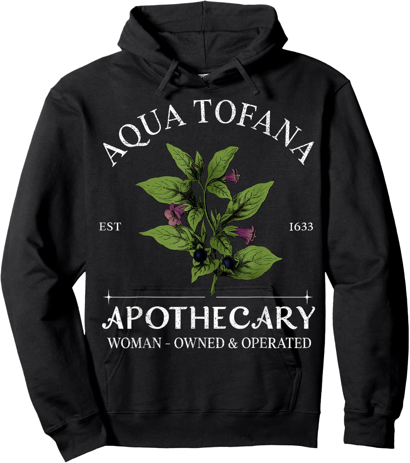 Funny Feminist Aqua Tofana Apothecary Vintage Design Women Hoodie - Hoodie | Black