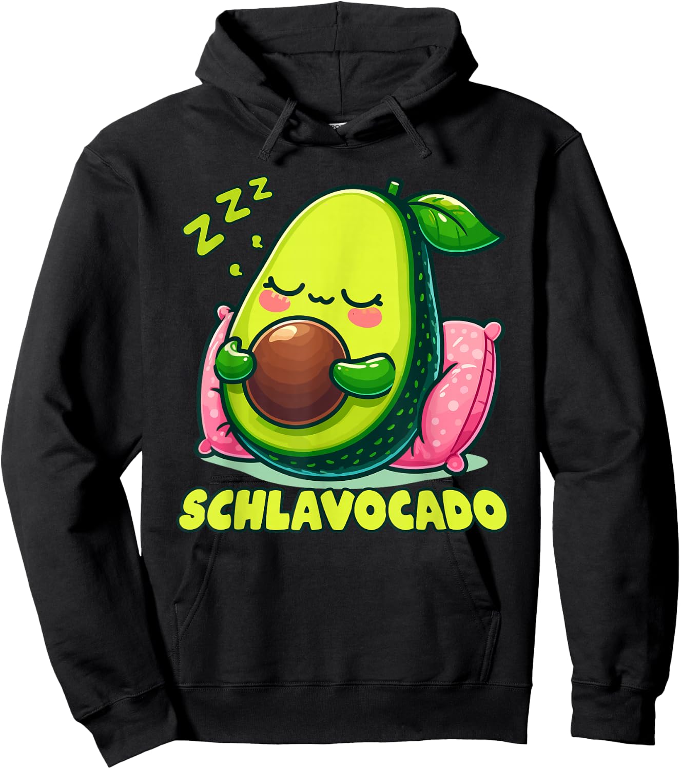 Official Sleep Shirt Avocado Sleep Hoodie - Hoodie | Black