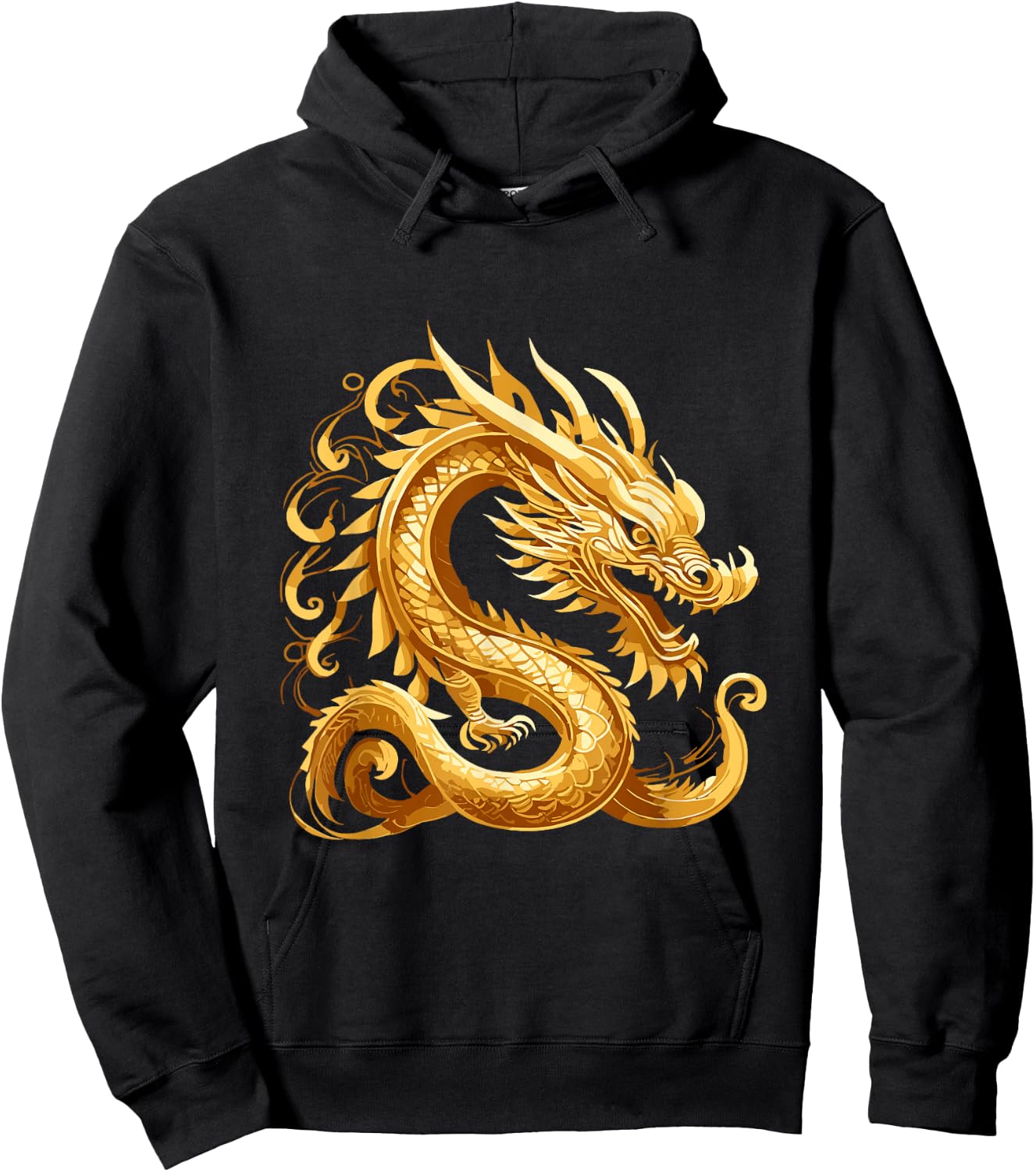 Chinese New Year Red Dragon Gold Zodiac Spring Festival Luna Hoodie - Hoodie | Black
