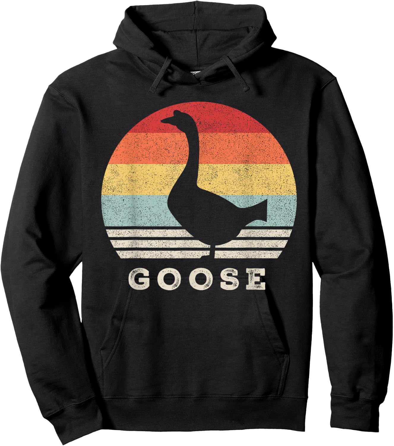 Retro Goose Shirt Funny Animal Lover Gift Vintage Hoodie - Hoodie | Black