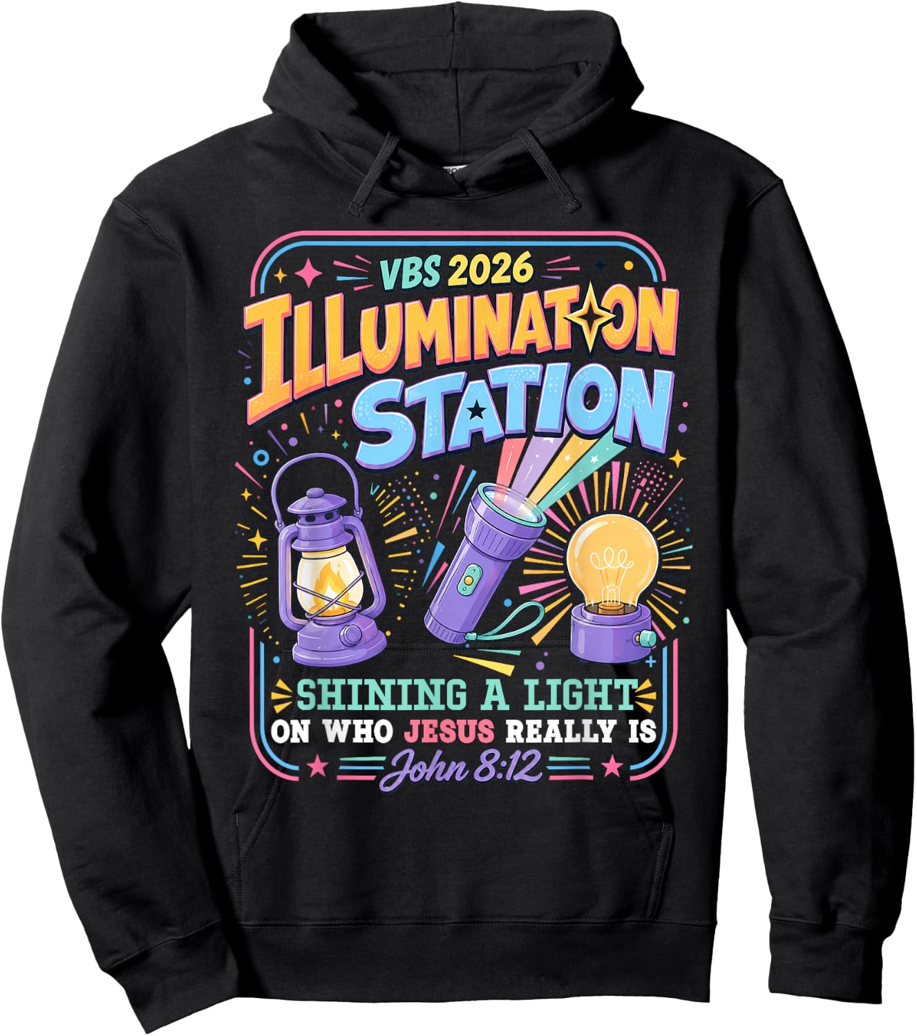 VBS Crew 2026 Illumination Station Vacation Bible School Hoodie - Hoodie | Black