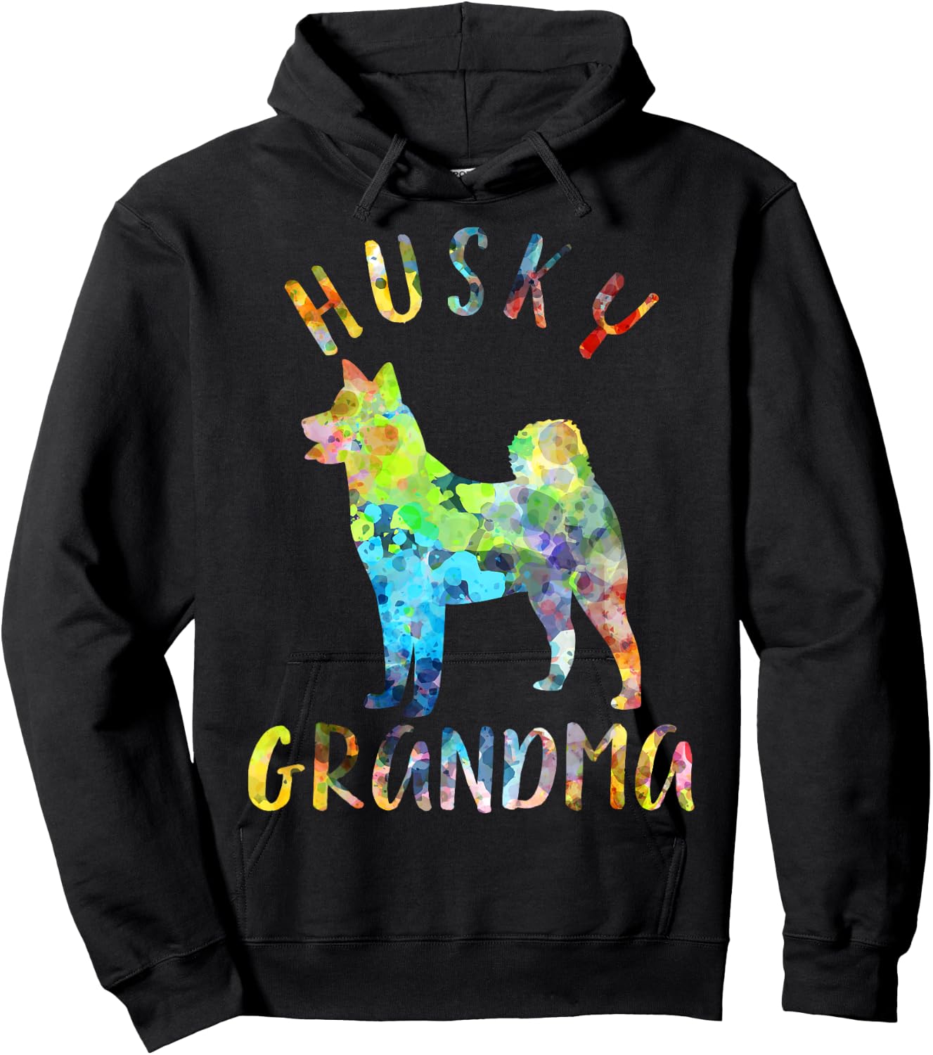 Husky Grandma Funny Siberian Husky Owner Hoodie - Hoodie | Black