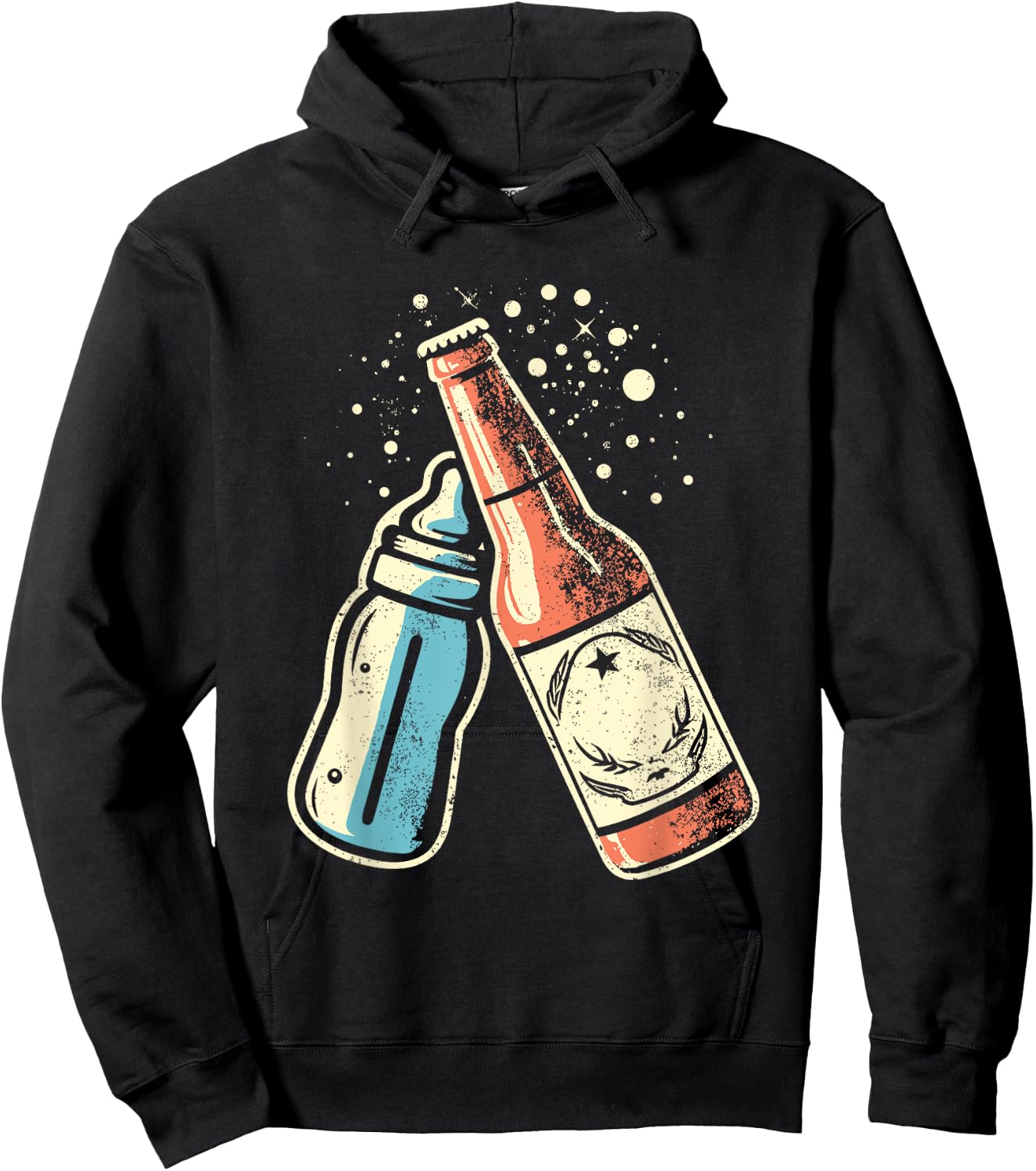 Beer Baby Bottle Toast - Cheers First Time Father To Be Hoodie - Hoodie | Black