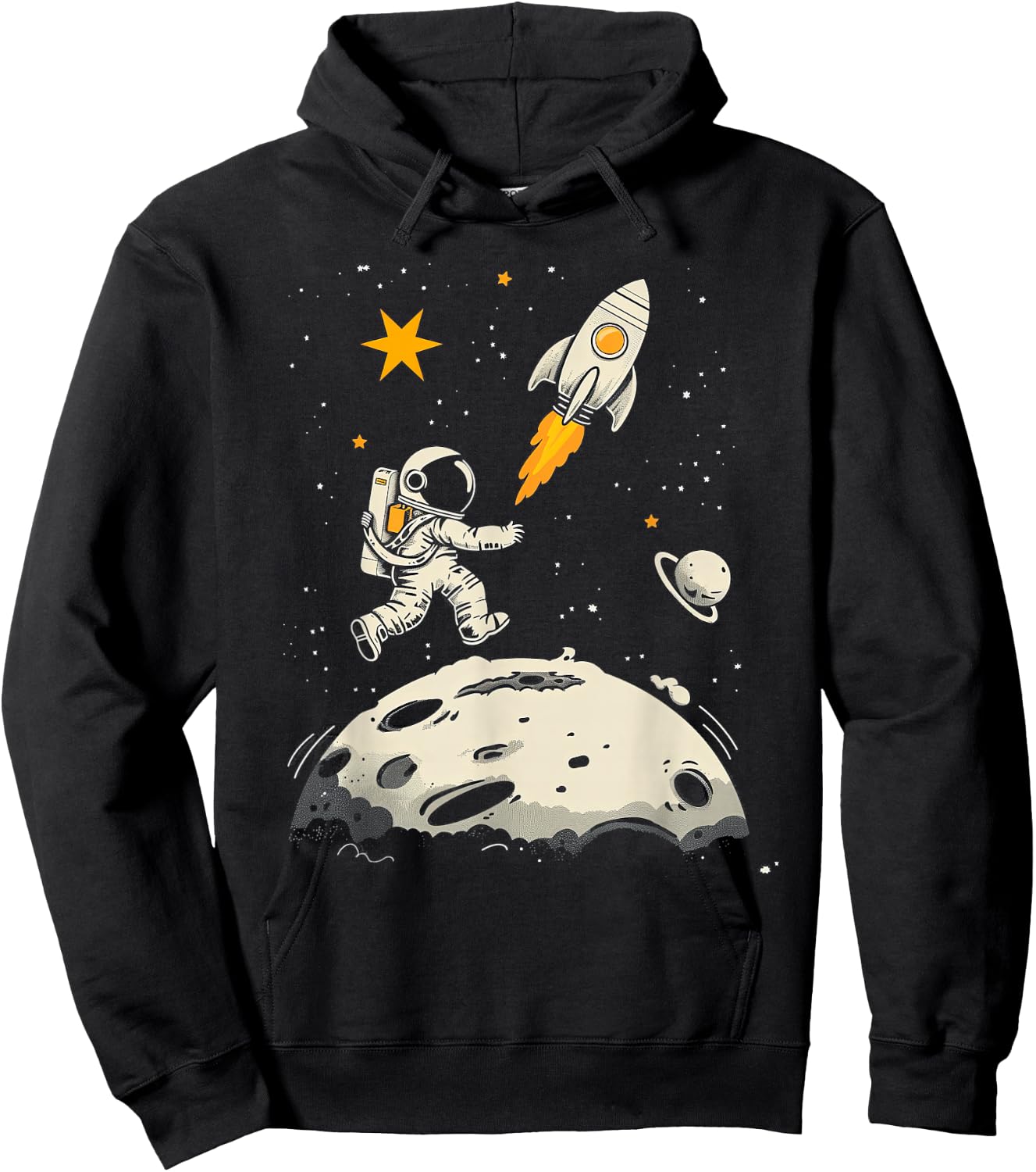 Weltraum Rakete und Astronaut Raumschiff Kinder Hoodie - Hoodie | Black