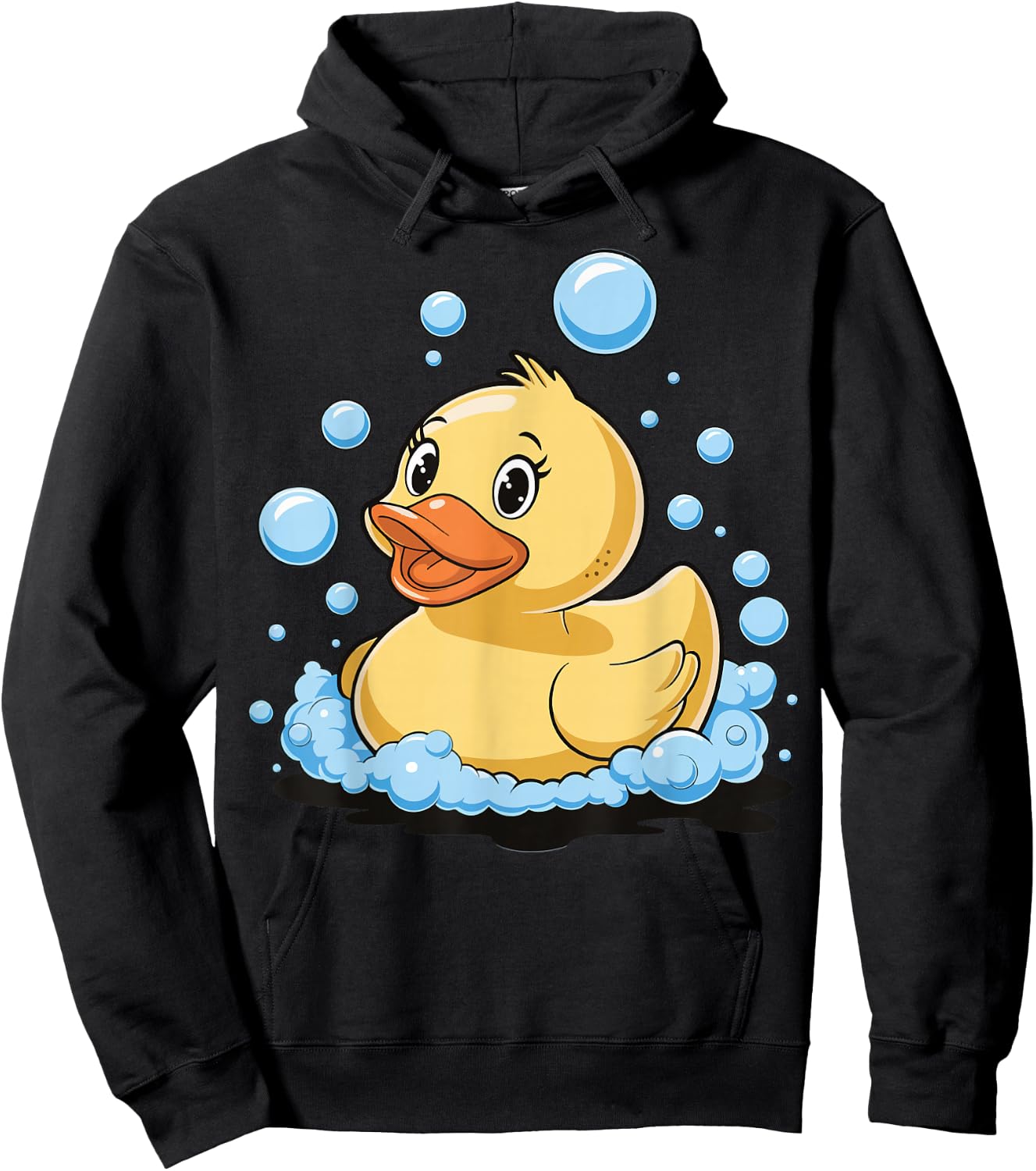 Rubber Duck Yellow Bath Duck Hoodie - Hoodie | Black