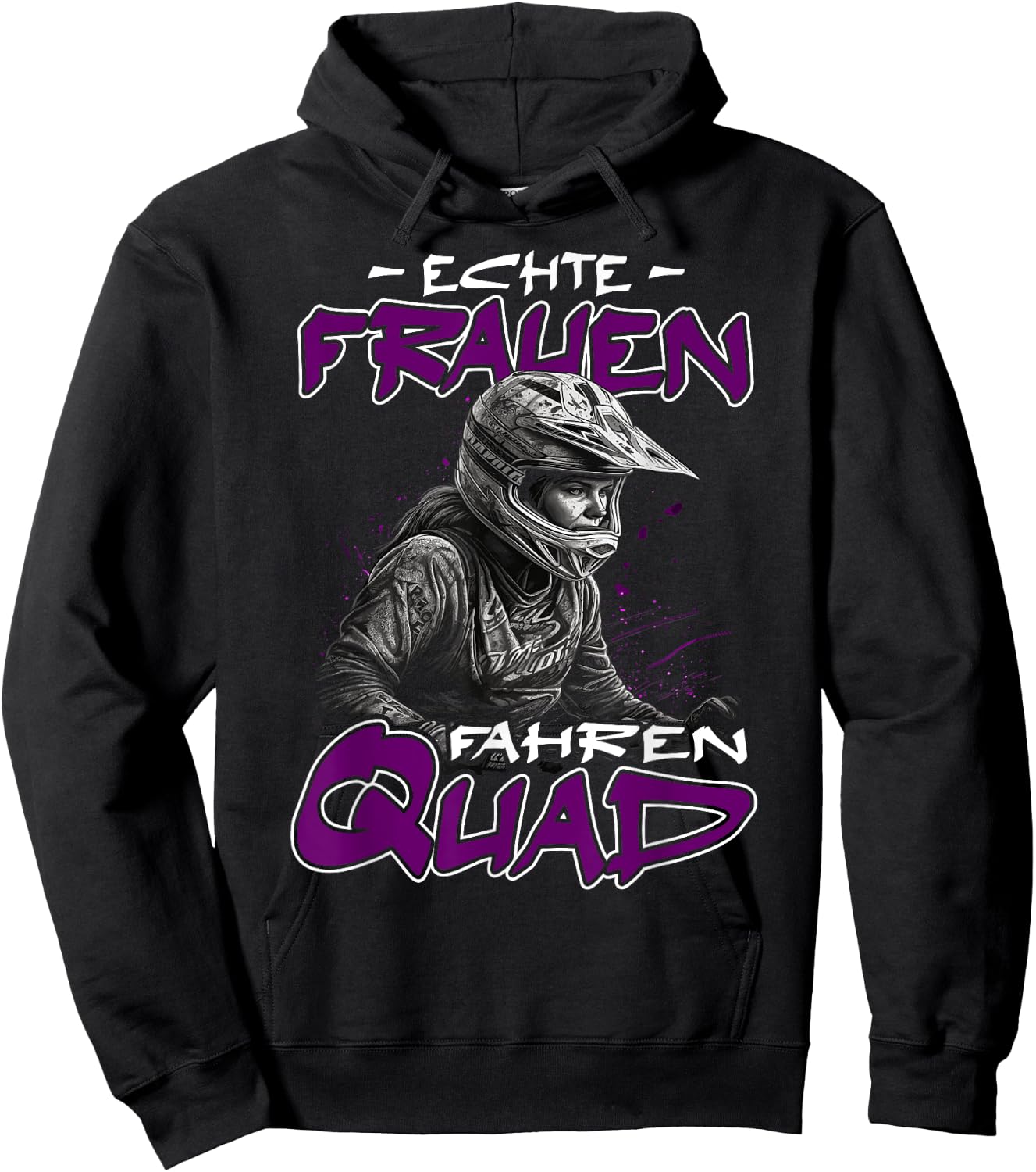 Quad Driver | Real Women Driving Qaud , black Hoodie - Hoodie | Black