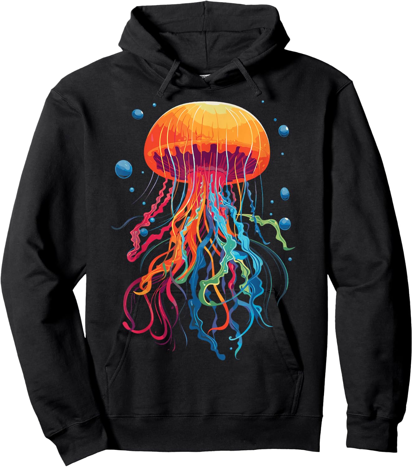 Jellyfish Ocean Animal Scuba Diving Rainbow Jelly Fish Hoodie - Hoodie | Black
