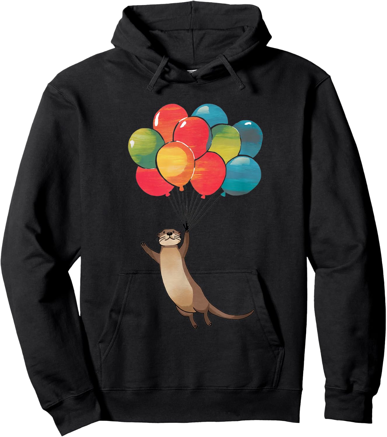 Otter Lover – Playful Wildlife Enthusiast Design Hoodie - Hoodie | Black