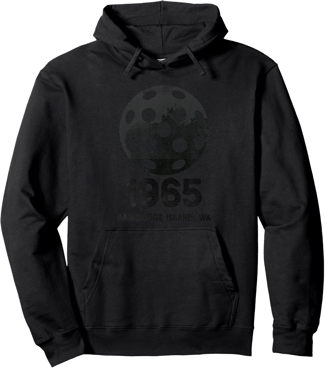 Vintage Pickleball 1965 Bainbridge Island WA Hoodie - Hoodie | Black