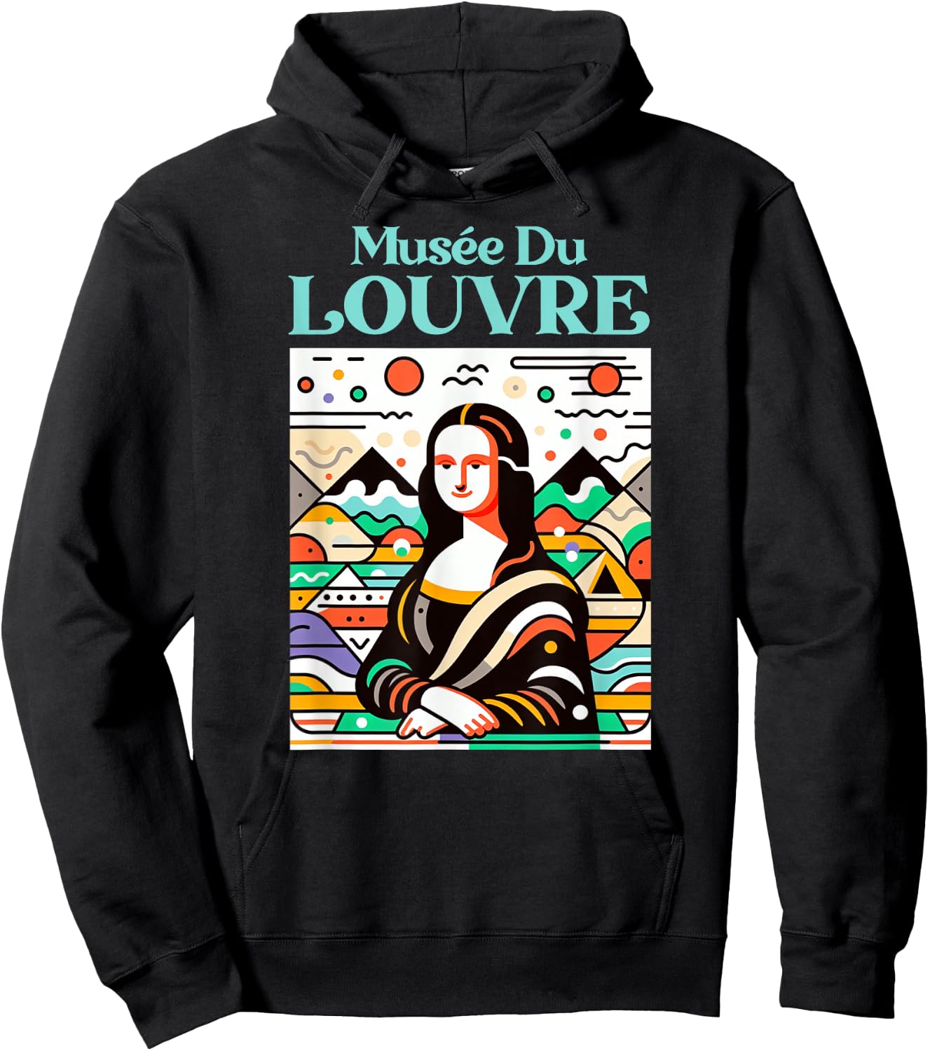 Louvre Museum Art Deco Mona Lisa , Black, S Hoodie - Hoodie | Black