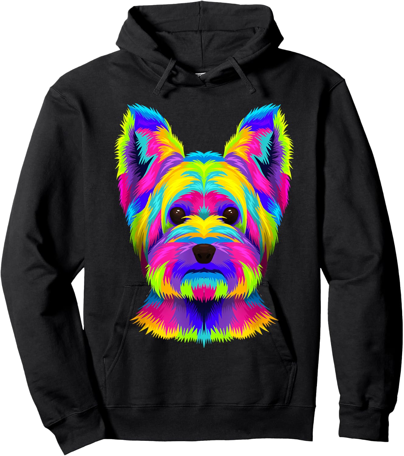 Funny Yorkshire Terrier Design Women Kids Yorkie Dog Hoodie - Hoodie | Black