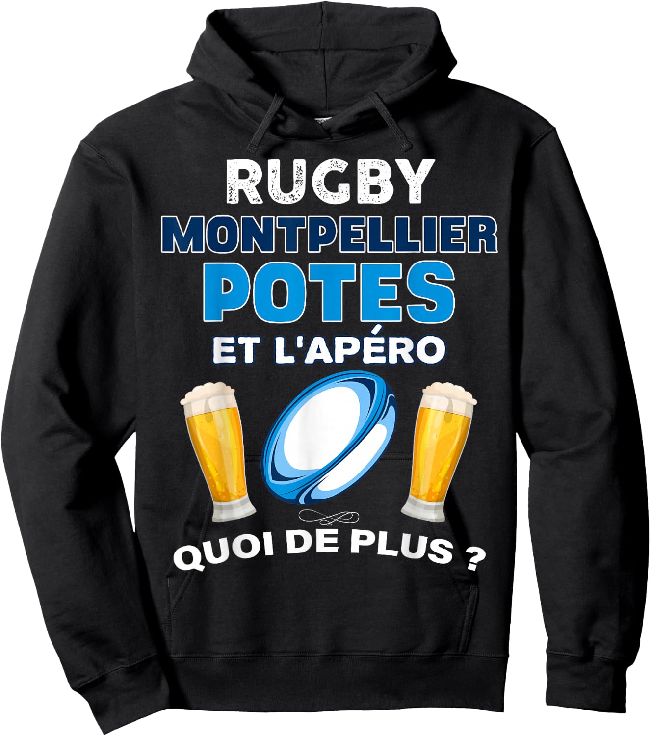 Rugby Montpellier Potes Aperitif MHR Beer Friendship Supporter Hoodie - Hoodie | Black