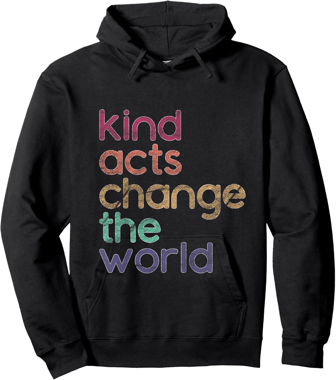 Kindness Shirt for Toddlers & Kids, Change The World Rainbow Hoodie - Hoodie | Black