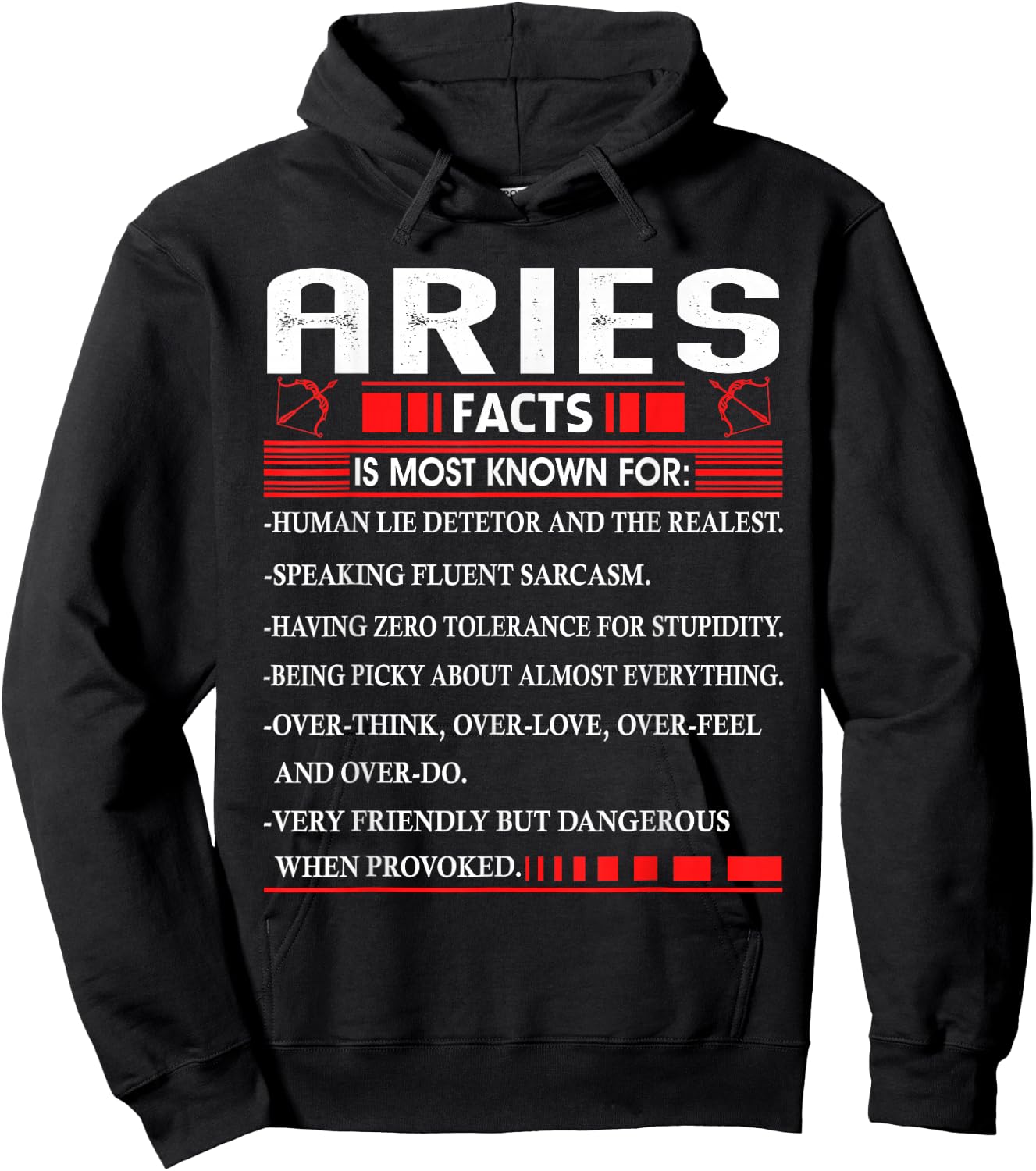 Aries Zodiac Birthday Aries Facts Gift Funny Small Hoodie - Hoodie | Black