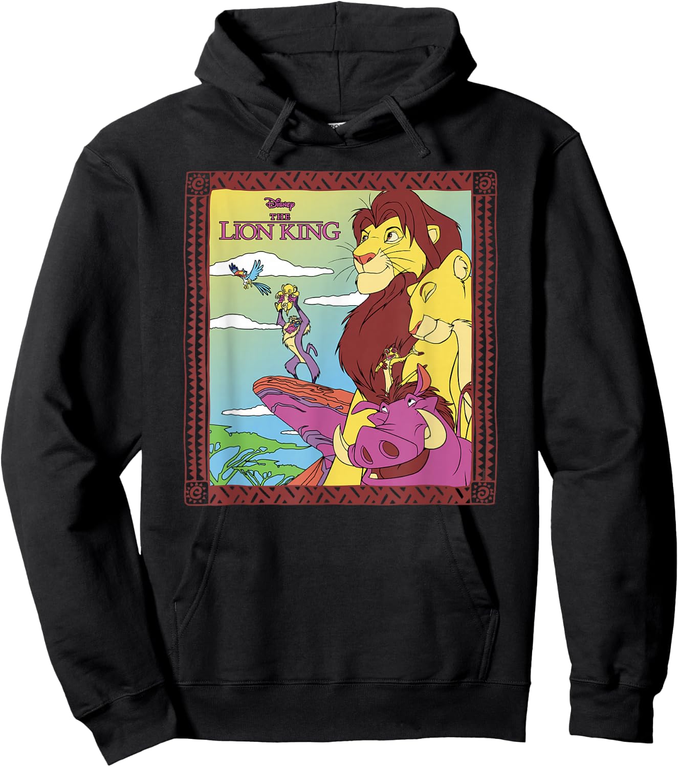 Disney The Lion King 30th Anniversary Family Retro Colours Hoodie - Hoodie | Black