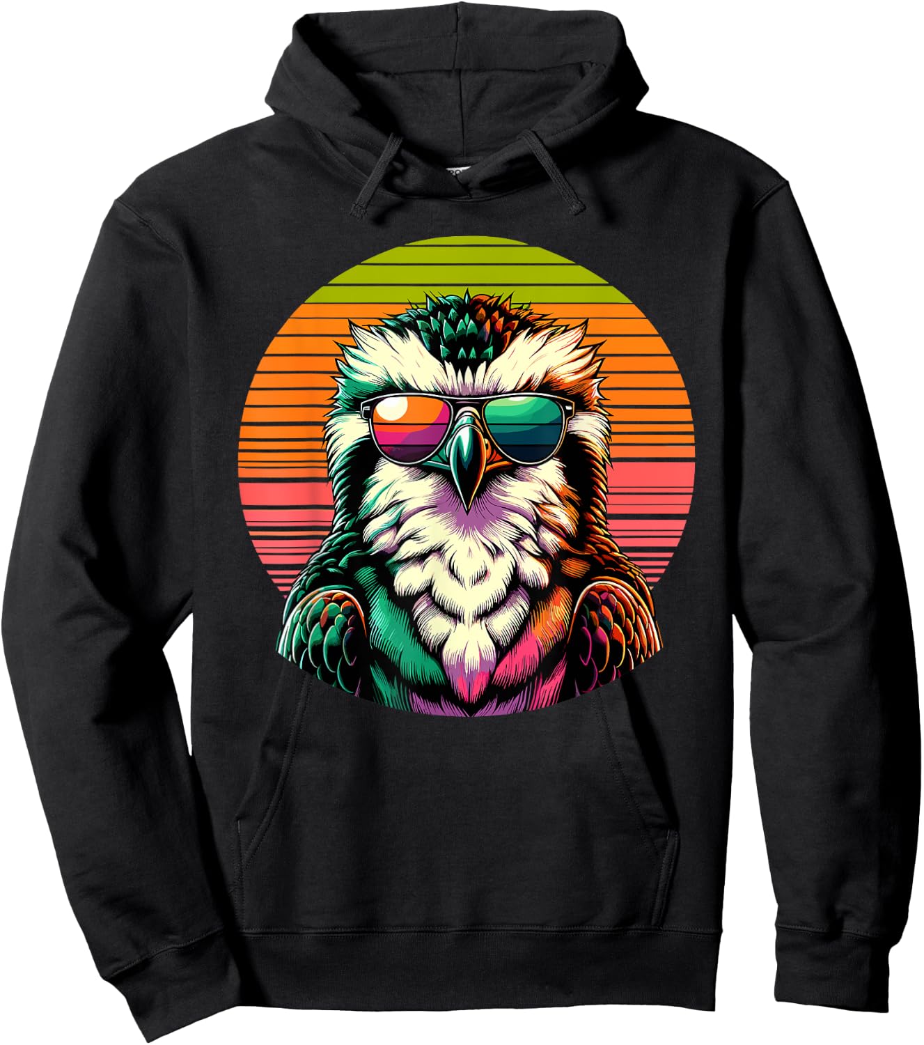 Retro Sunset Sunglasses Osprey Sea Hawk Ospreys Hoodie - Hoodie | Black