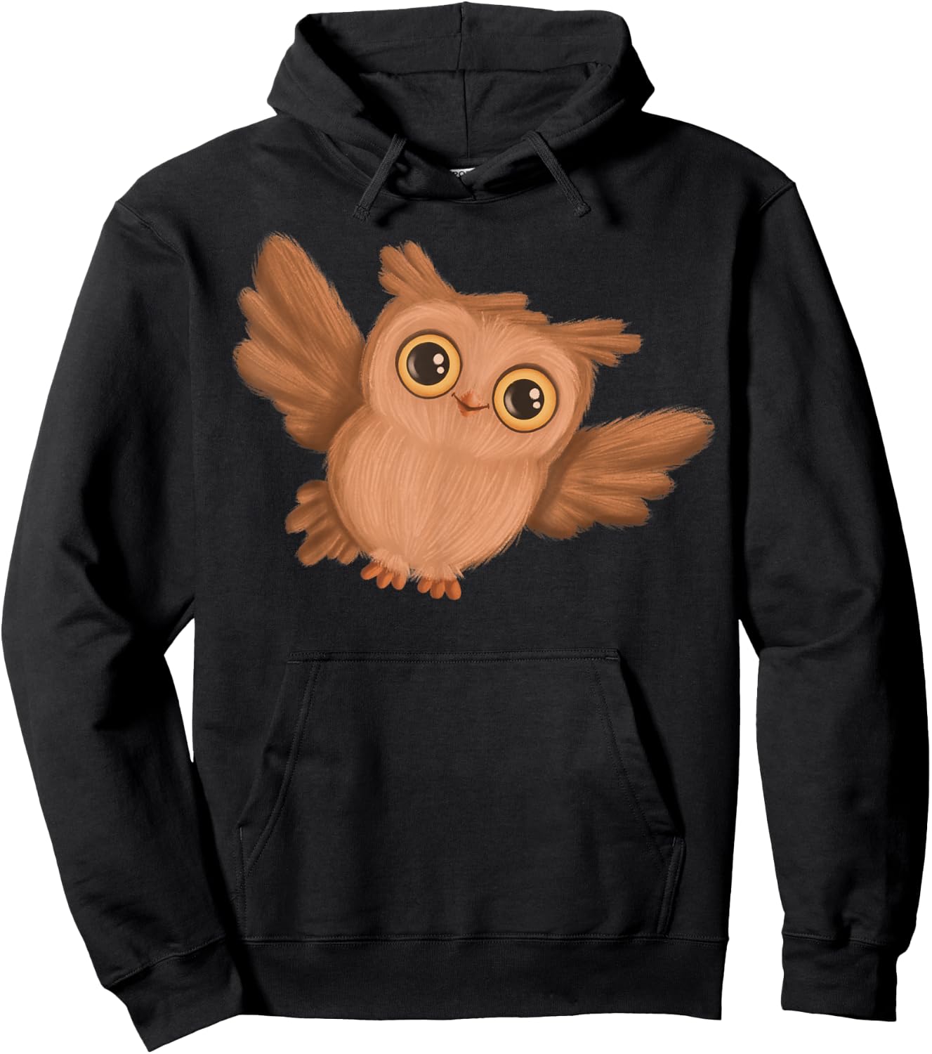 Funny and Cute Baby Owl Hoodie - Hoodie | Black