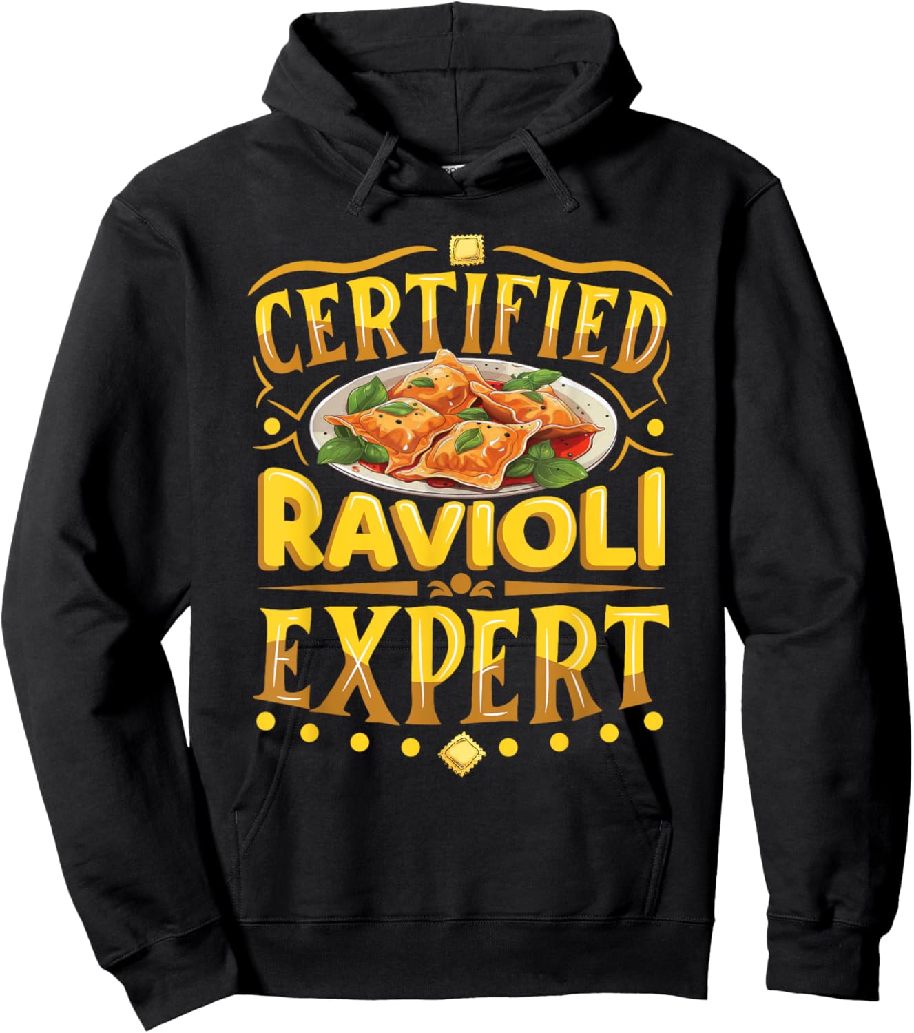 Ravioli Baking - Funny Polish Italian Ravioli Pasta Hoodie - Hoodie | Black