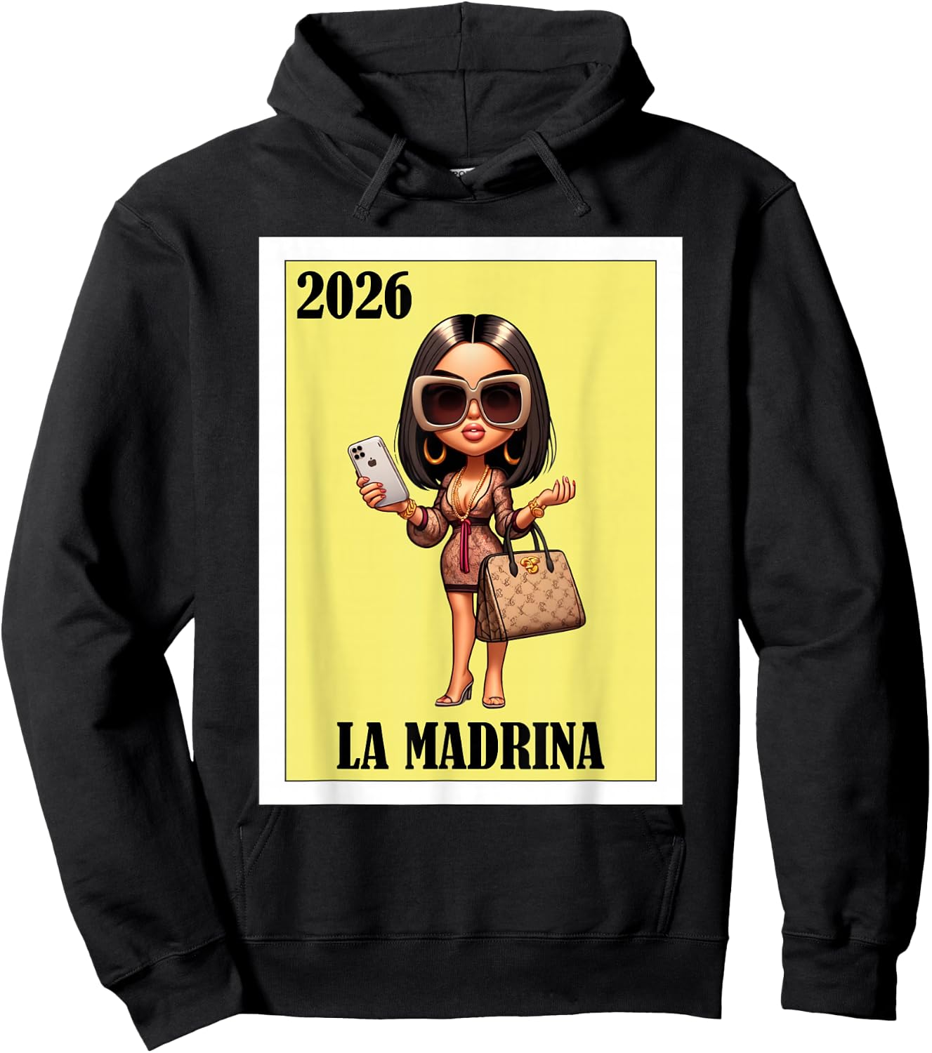 La Madrina 2026 Promoted to Godmother Hoodie - Hoodie | Black