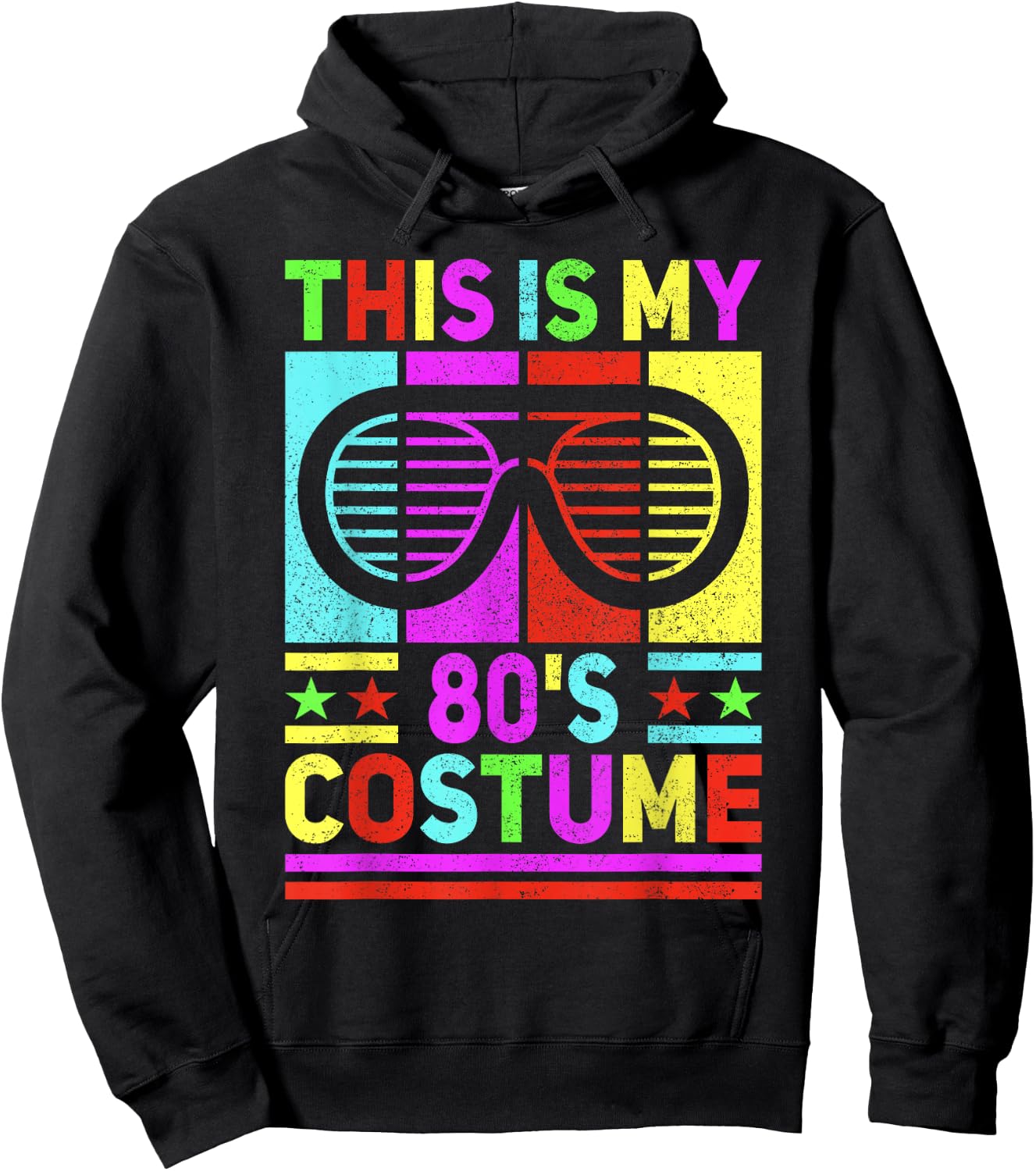 This is My 80s Costume 80 Styles Men 80's Disco 1980s Outfit Hoodie - Hoodie | Black