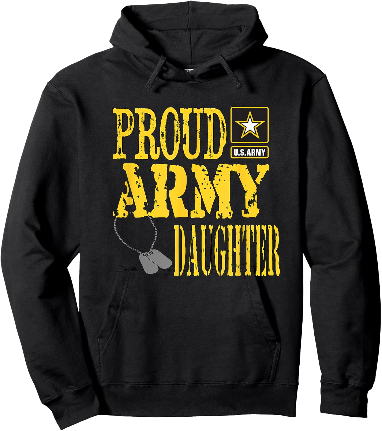 Proud Army Daughter Military Pride Hoodie - Hoodie | Black