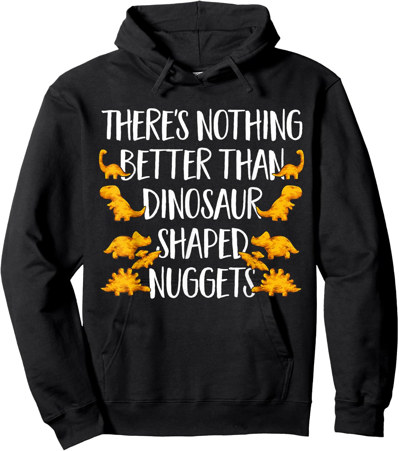 Dino Nuggets Dinosaur Chicken Nugget Hoodie - Hoodie | Black