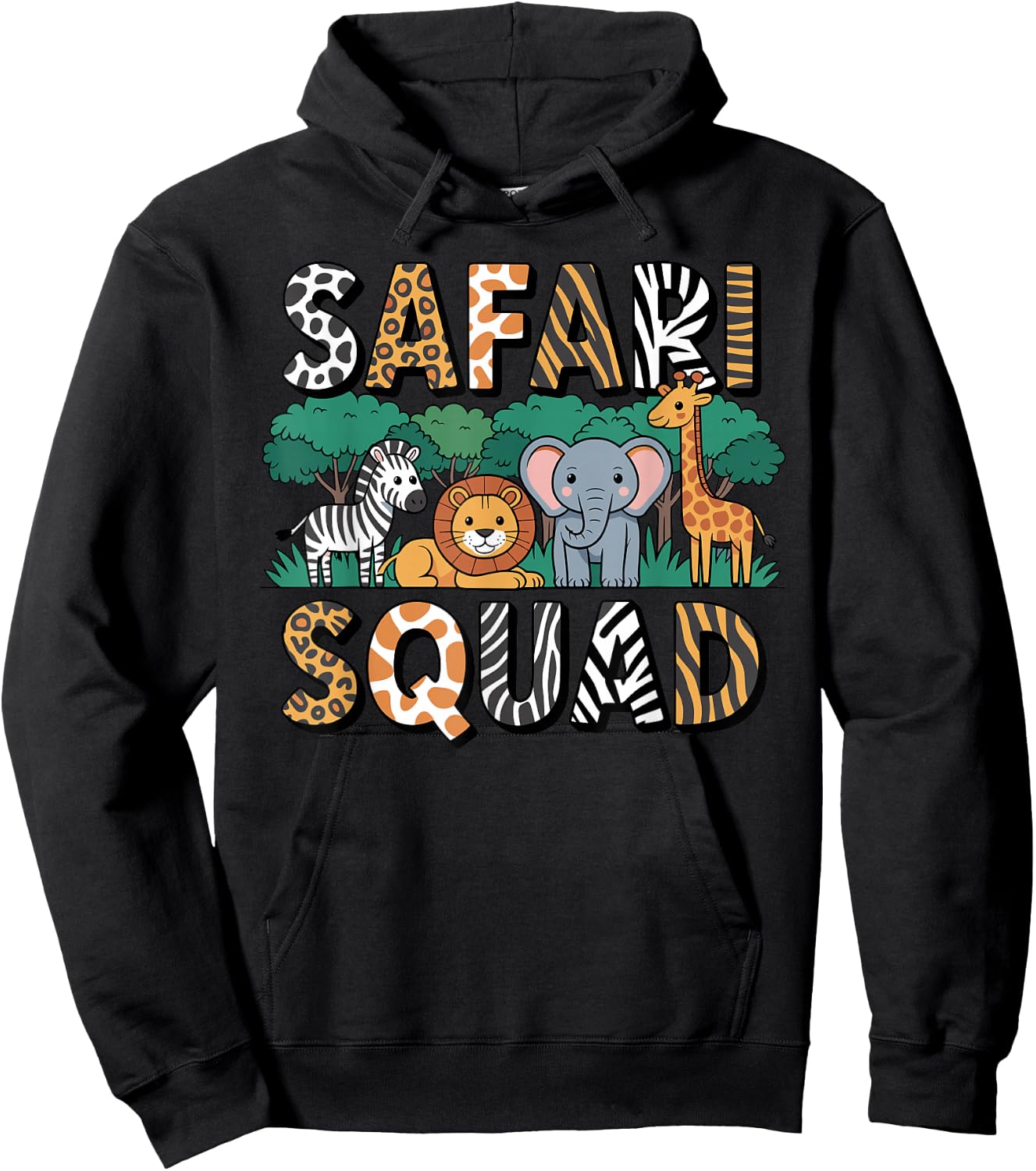 Funny Safari Costume for Kids Men Women Africa Safari Lover Hoodie - Hoodie | Black
