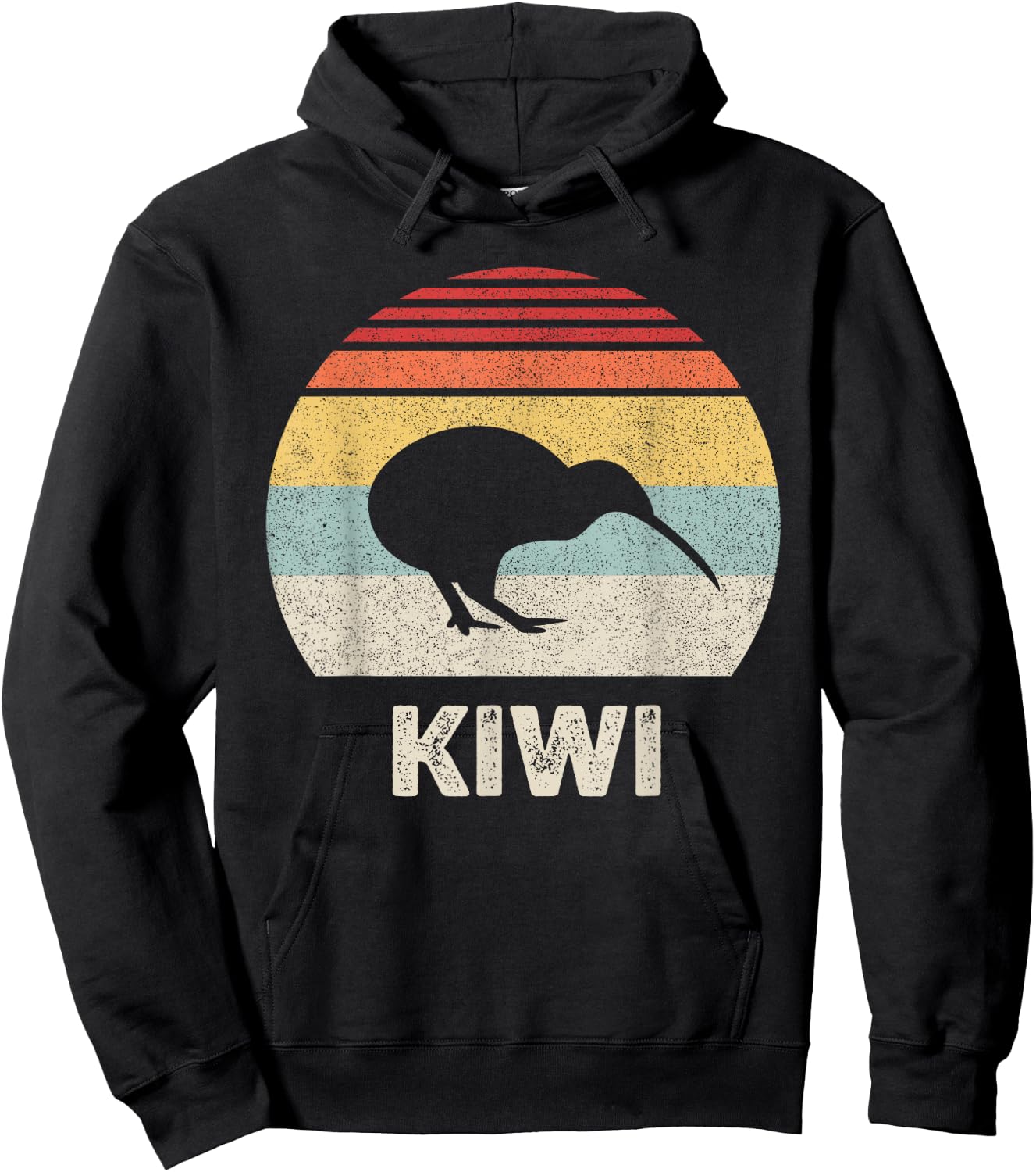 Retro Kiwi Bird Shirt Animal Lover Gift Funny Vintage Hoodie - Hoodie | Black