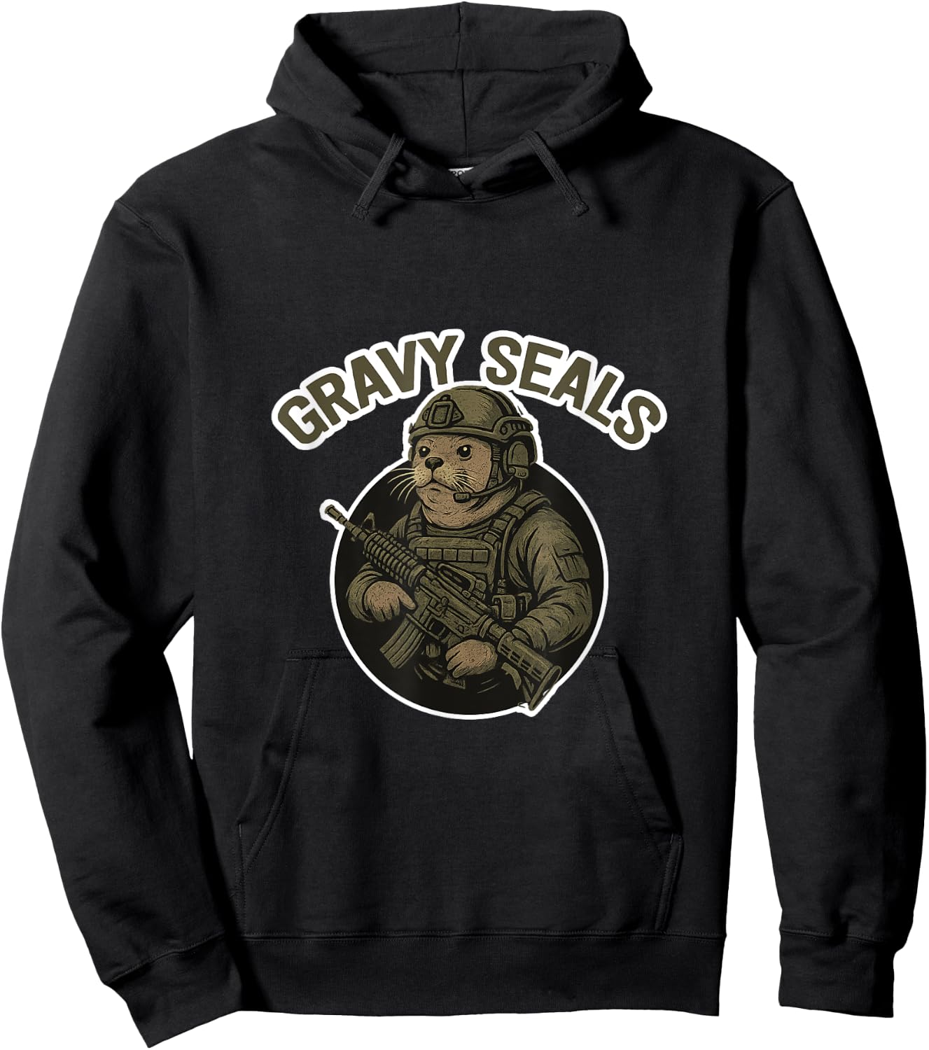 Gravy Seals Parody Animal Design Hoodie - Hoodie | Black