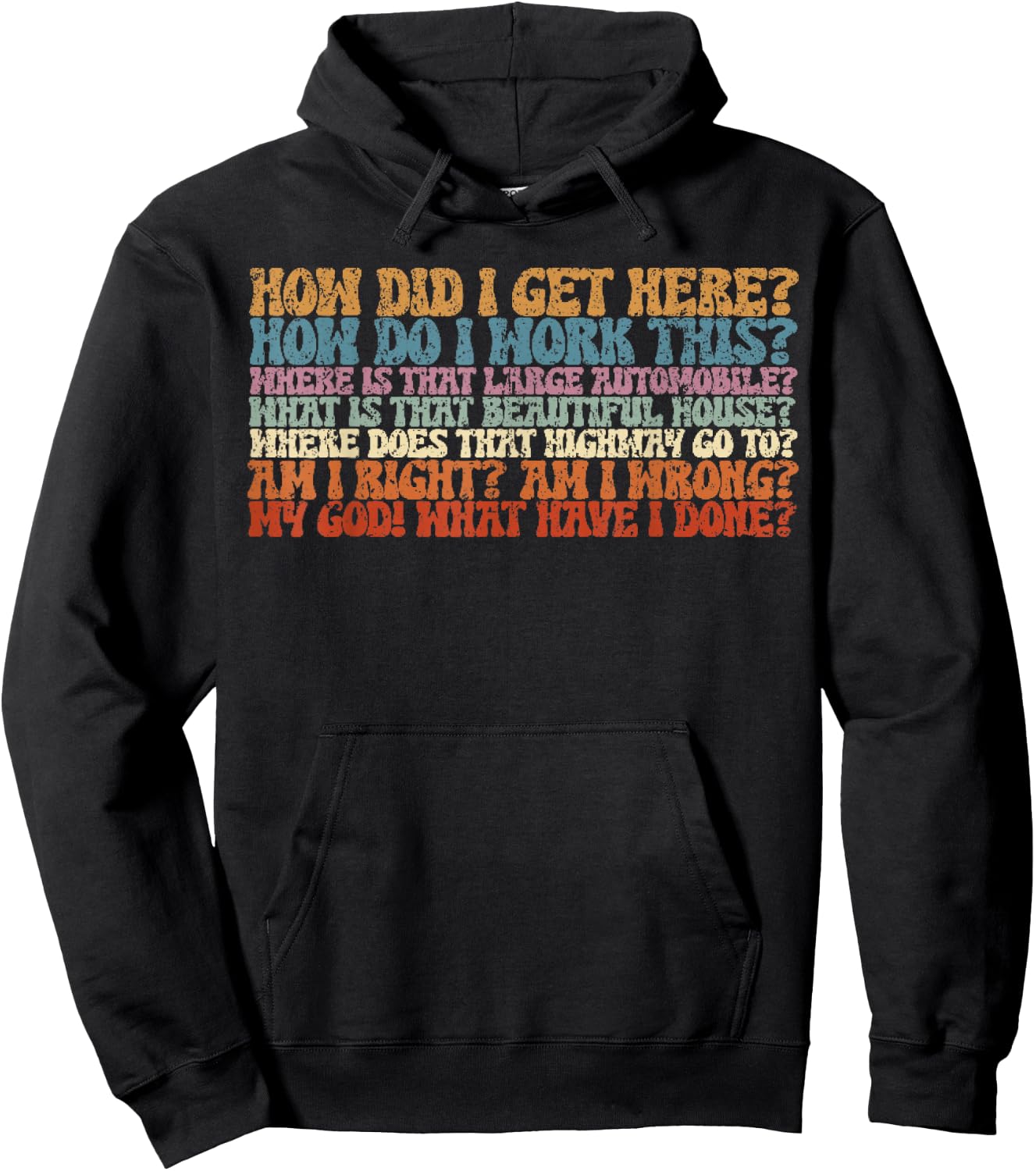 Vintage Things You May Ask Yourself Hoodie - Hoodie | Black
