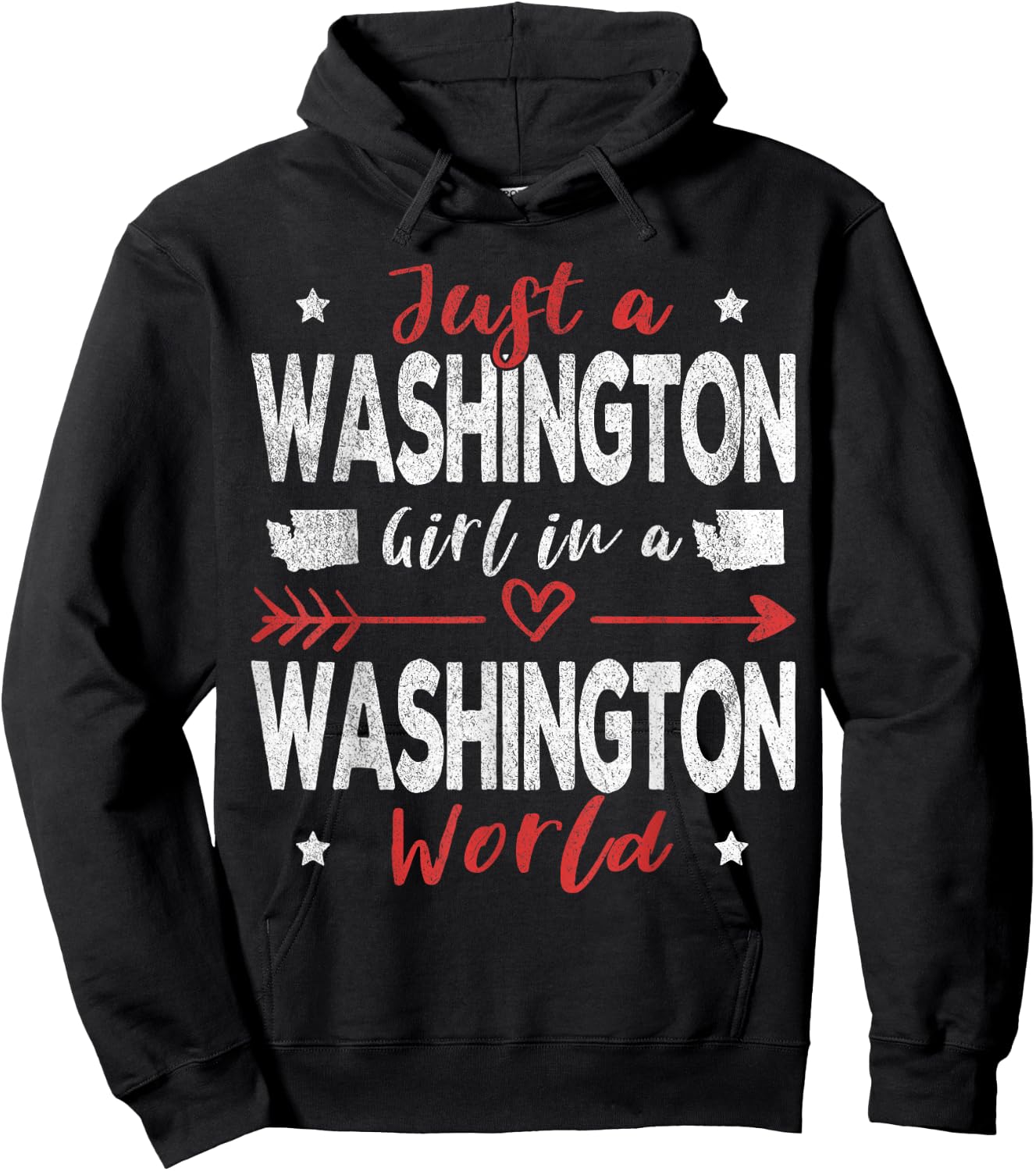 Just A Washington Girl In A Washington World Hoodie - Hoodie | Black