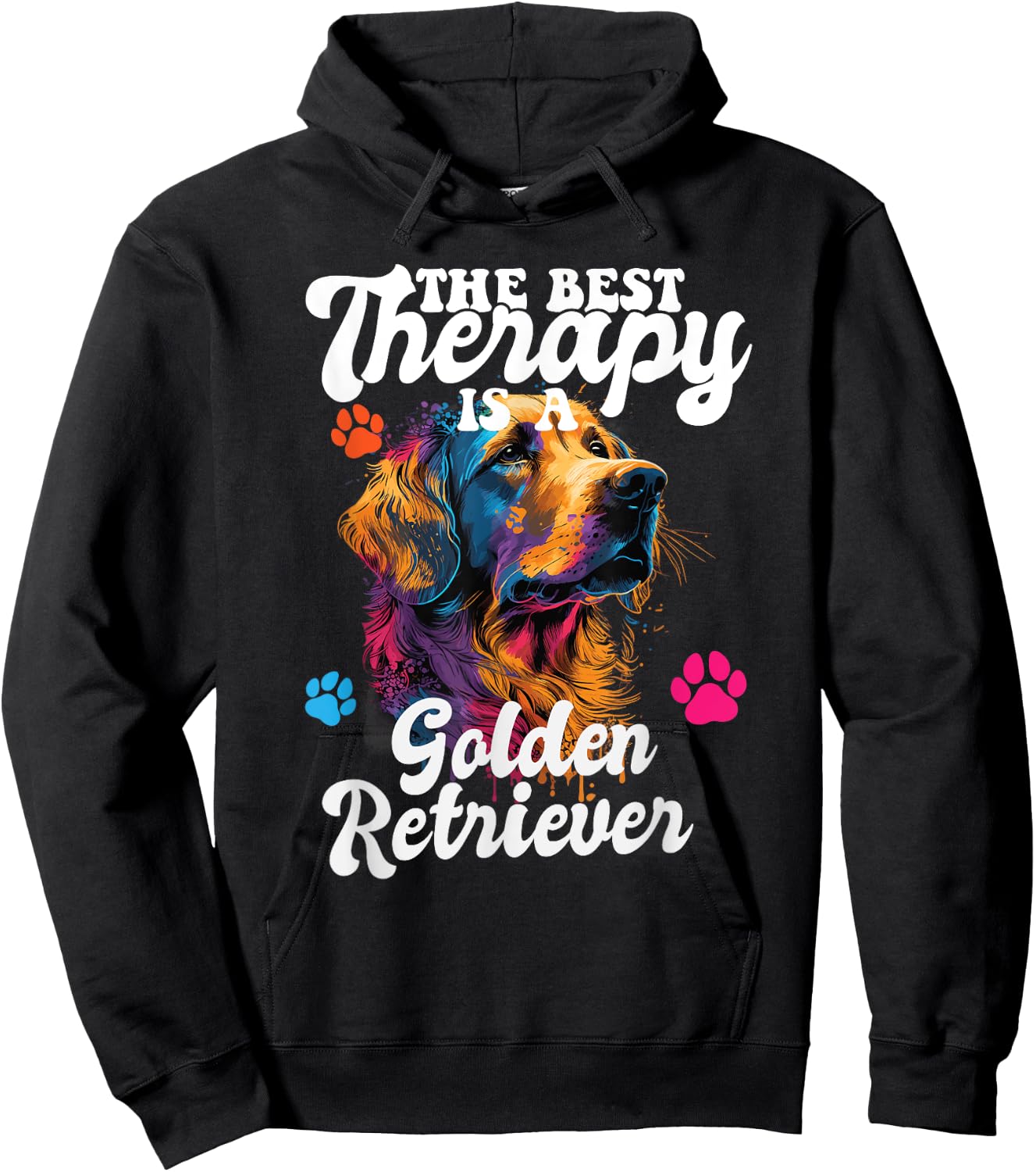Golden Retriever Pop Art & Splash Art Golden Retriever Hoodie - Hoodie | Black