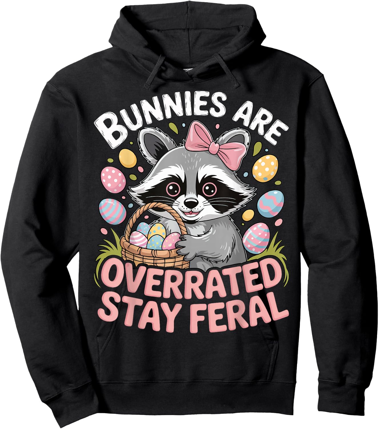 Bunnies Are Overrated Stay Feral Hoodie - Hoodie | Black