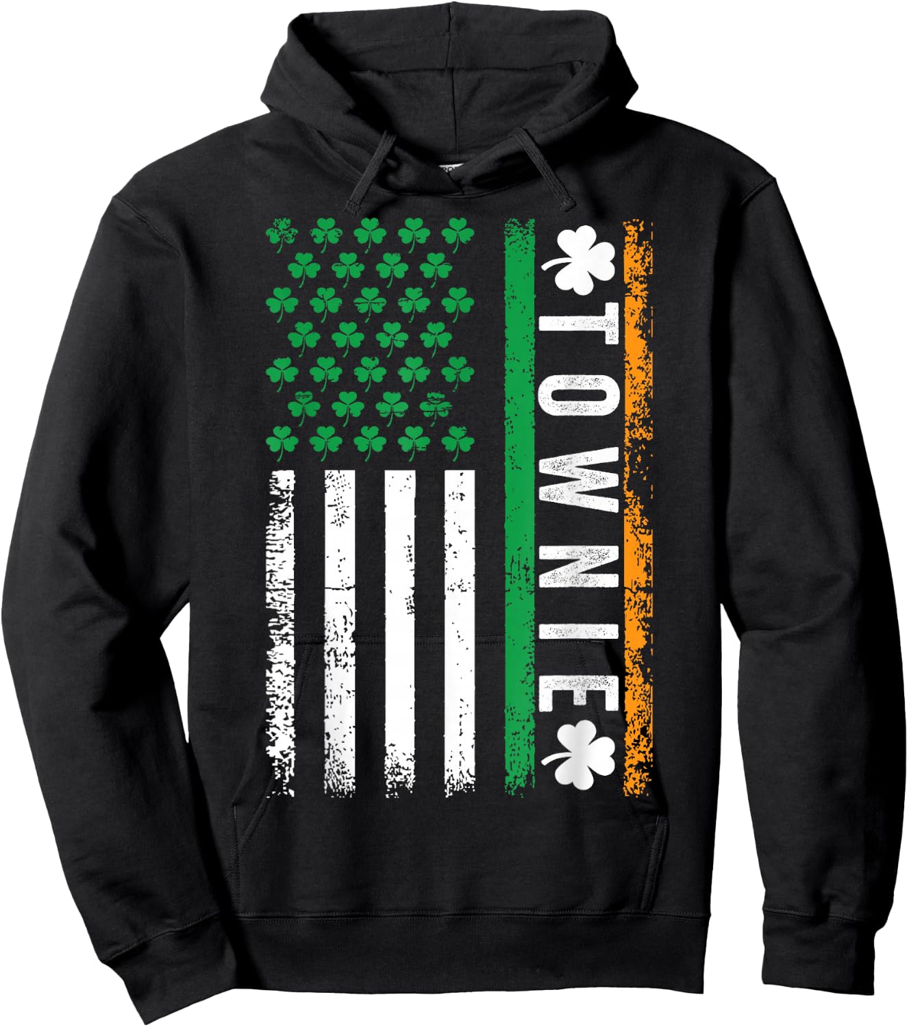 Townie Irish, St Patricks Day Charlestown, Townie Hoodie - Hoodie | Black
