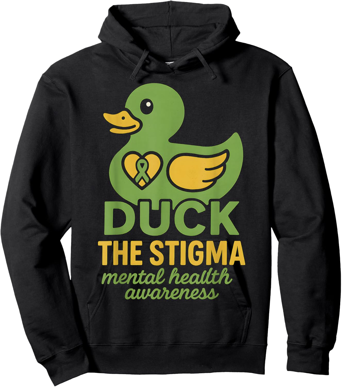Mental Health Awareness Rubber Duck Women's Rubber Ducky Hoodie - Hoodie | Black
