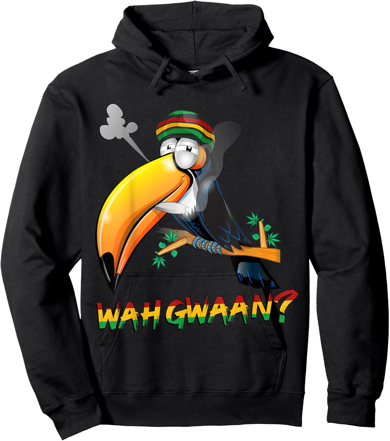 Wah Gwaan Shirt | Patois Jamaica Toucan Jamaican Slang , black Hoodie - Hoodie | Black