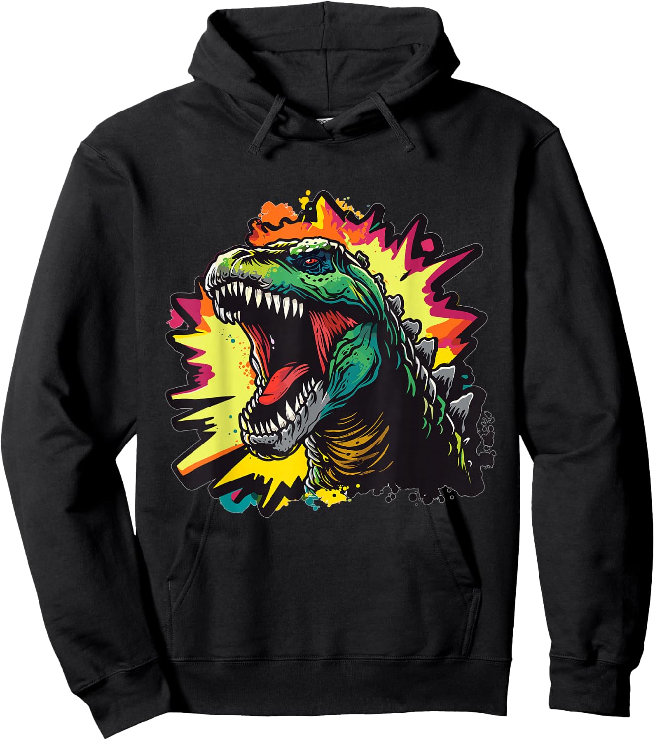Dinosaur Shirts for Boys Comic T-Rex Birthday Boy Dinosaur Hoodie - Hoodie | Black