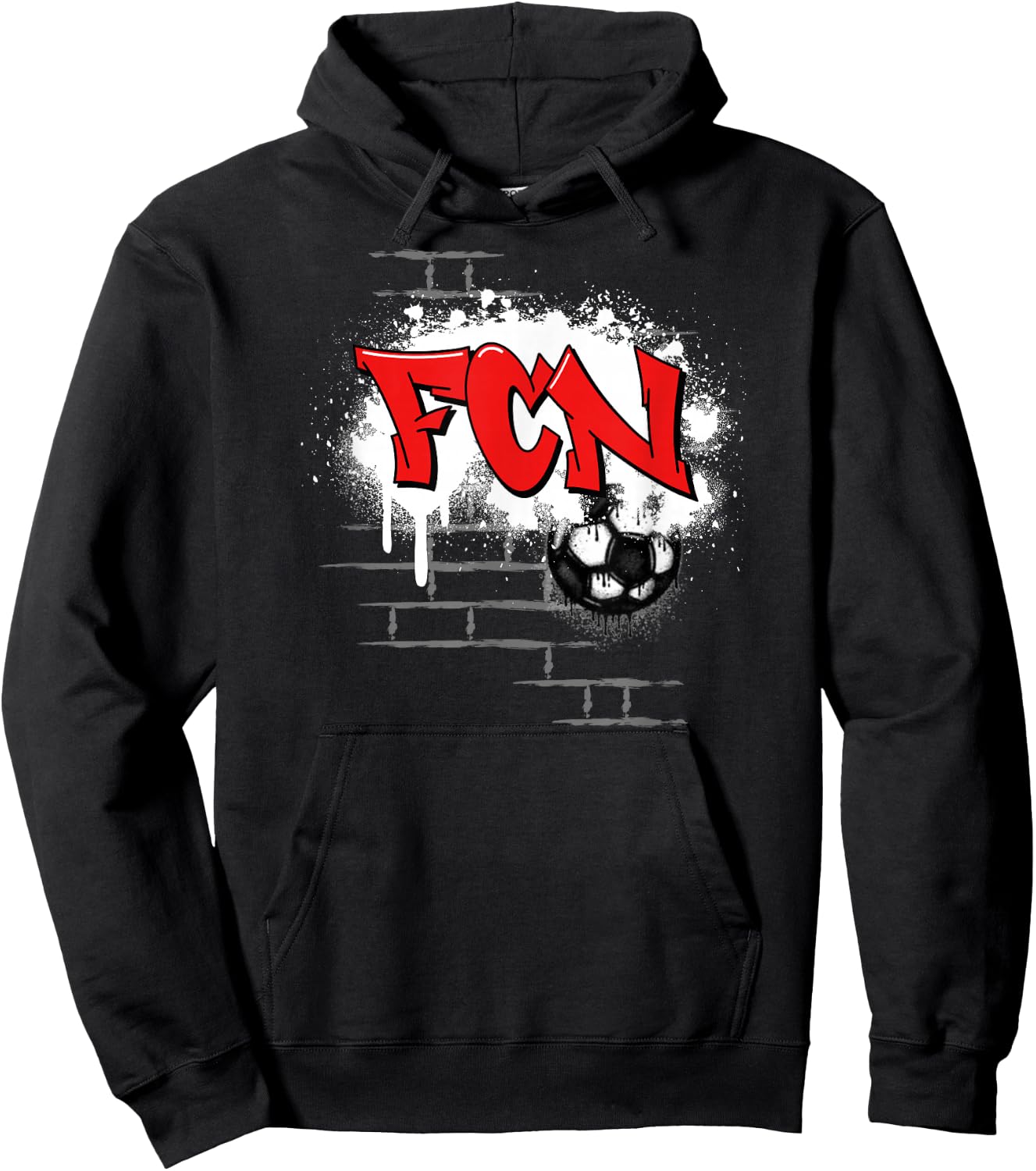 Nuremberg Football Clubberer Fan Franken Stadium Red White , black Hoodie - Hoodie | Black