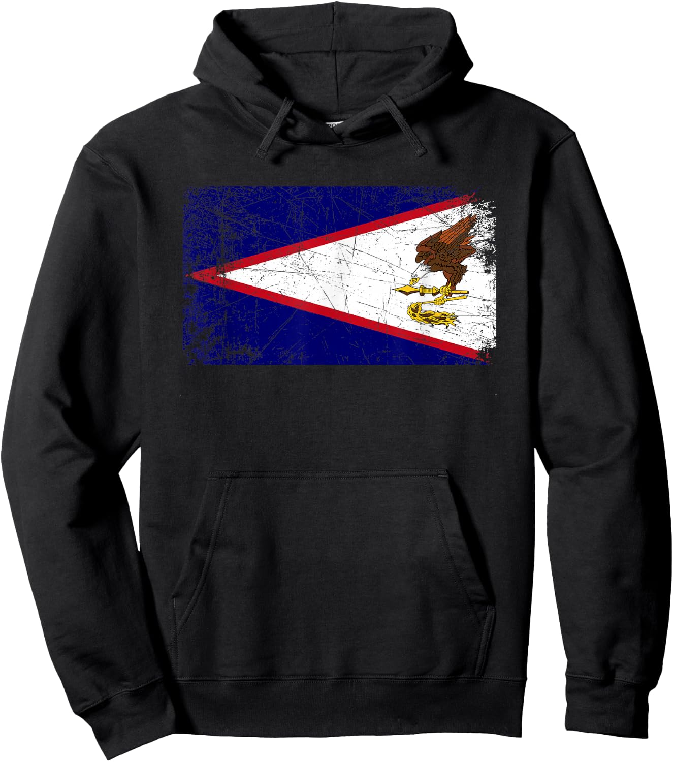 Vintage Made In AMERICAN SAMOA SAMOAN Flag Gift Hoodie - Hoodie | Black