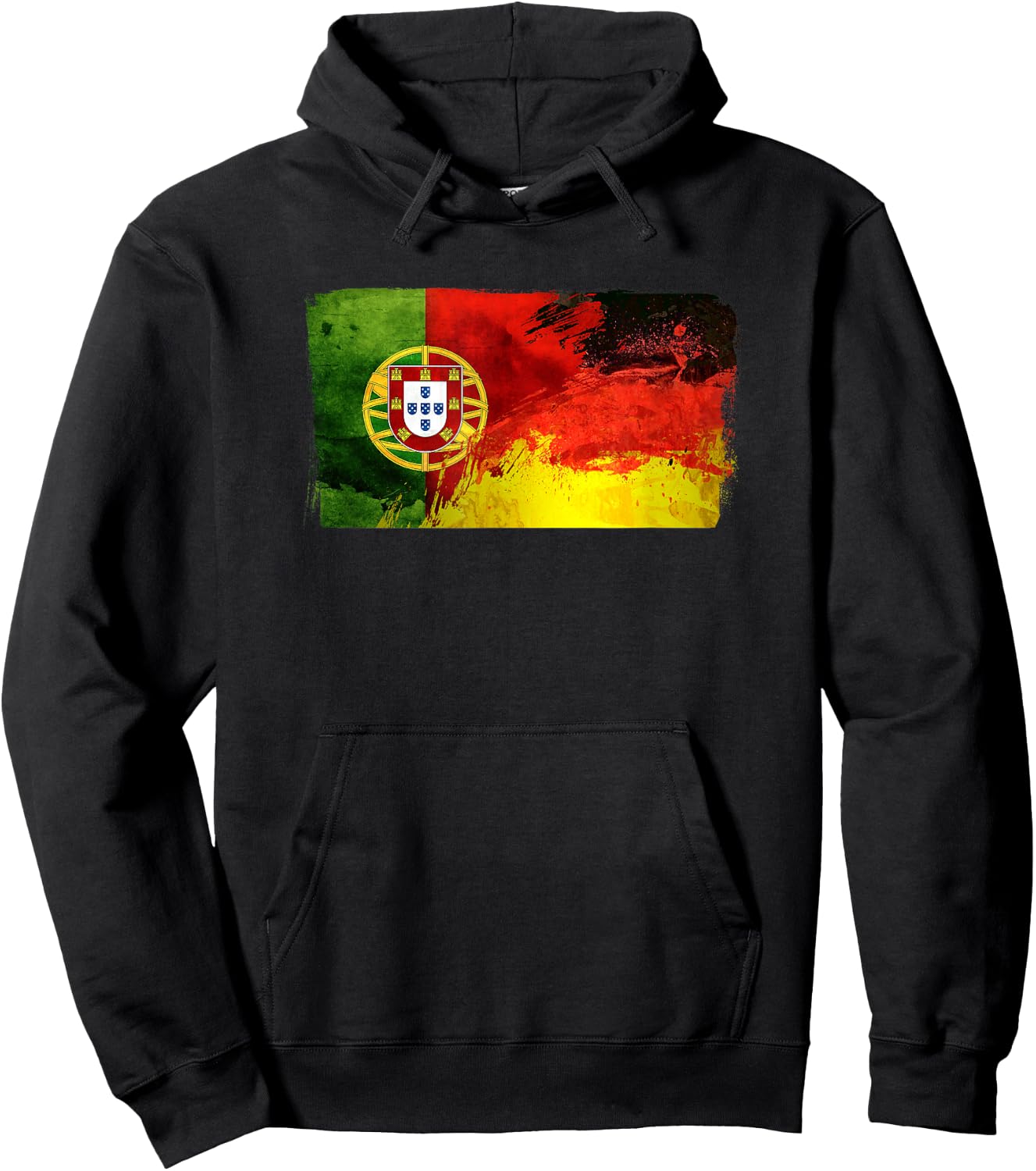 Portugal Deutschland Fusion Fußball Sport Wettkampf Freunde Hoodie - Hoodie | Black