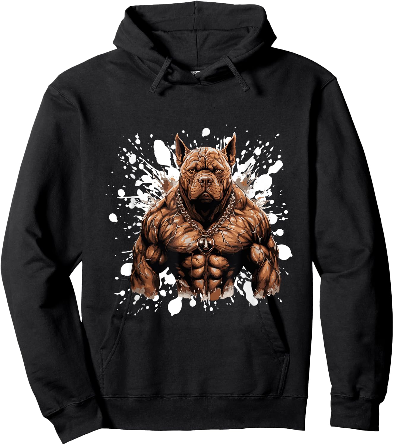 Dog with Pit Muscles | Training Gym Bodybuilding Hoodie - Hoodie | Black